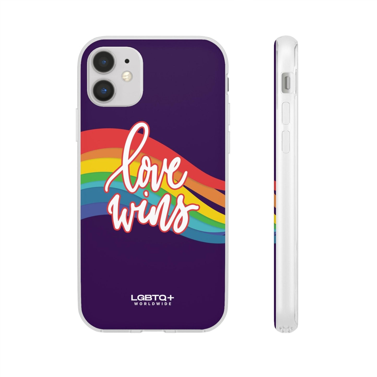 LGBTQWorldwide - ,,LIEBE GEWINNT" Flexible Handyhülle Accessories, Case, iPhone, iPhone Cases, Phone accessory, Phone Cases, Samsung Cases, silikon, Valentine's Day promotion lgbtq Bekleidung Accessoires unisex Zubehör