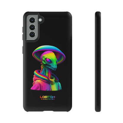 LGBTQWorldwide - ,,GLÜCKLICHES ALIEN" Doppelgehäuse Handyhülle Accessories, Glossy, iPhone Cases, Matte, Phone accessory, Phone Cases, Samsung Cases, tough, Valentine's Day Picks lgbtq Bekleidung Accessoires unisex Zubehör