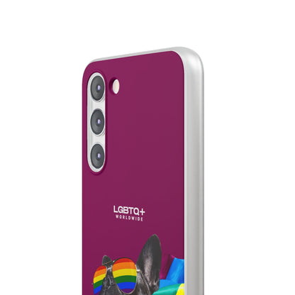 LGBTQWorldwide - ,,GLÜCKLICHER HUND" Flexible Handyhülle Accessories, Case, iPhone, iPhone Cases, Phone accessory, Phone Cases, Samsung Cases, silikon, Valentine's Day promotion lgbtq Bekleidung Accessoires unisex Zubehör