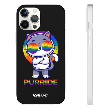 LGBTQWorldwide - ,,PURRIDE" Flexible Handyhülle Accessories, Case, iPhone, iPhone Cases, Phone accessory, Phone Cases, Samsung Cases, silikon, Valentine's Day promotion lgbtq Bekleidung Accessoires unisex Zubehör