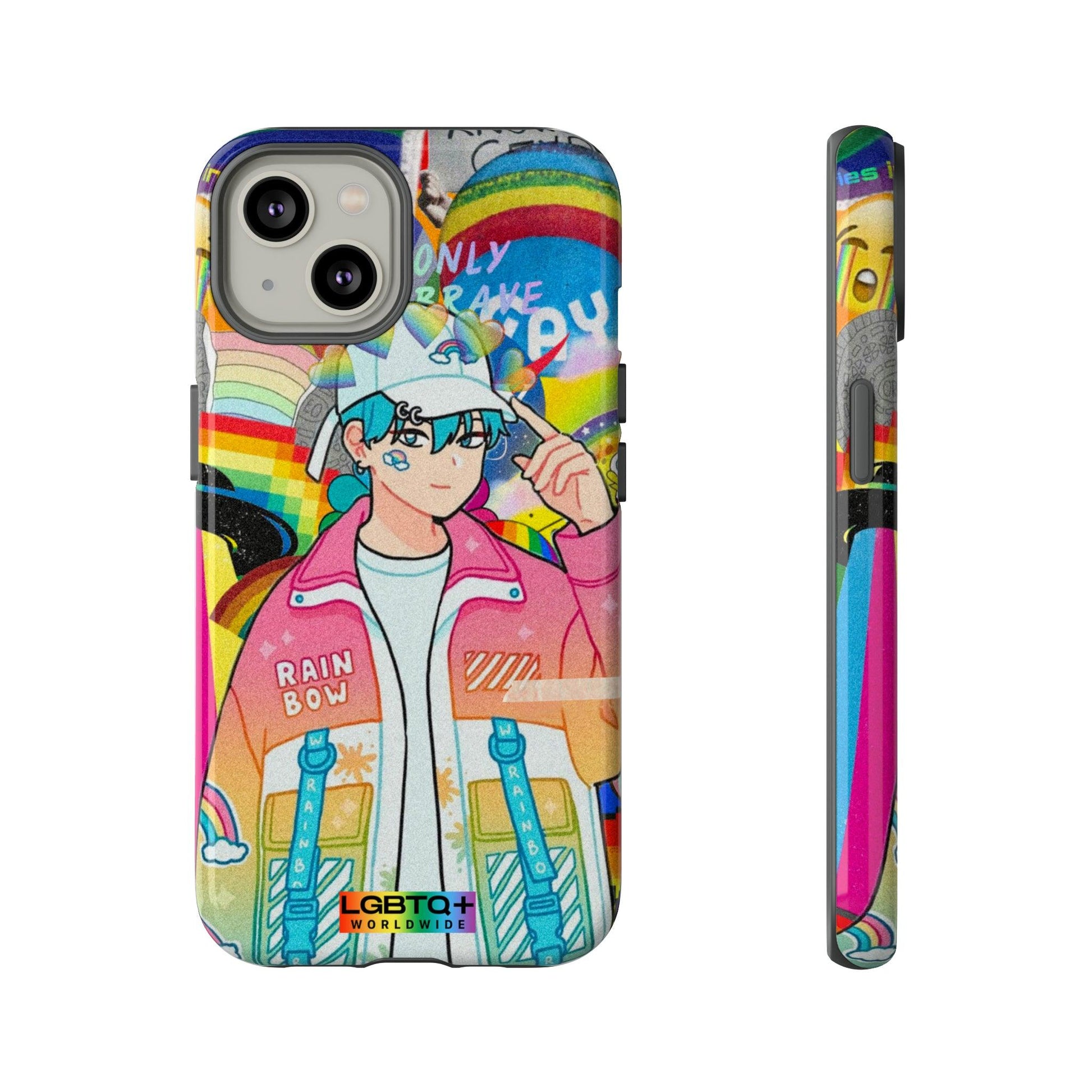 LGBTQWorldwide - ,,REGENBOGEN JUNGE" Doppelgehäuse Handyhülle Accessories, Glossy, iPhone Cases, Matte, Phone accessory, Phone Cases, Samsung Cases, Thermo, Valentine's Day Picks lgbtq Bekleidung Accessoires unisex Zubehör