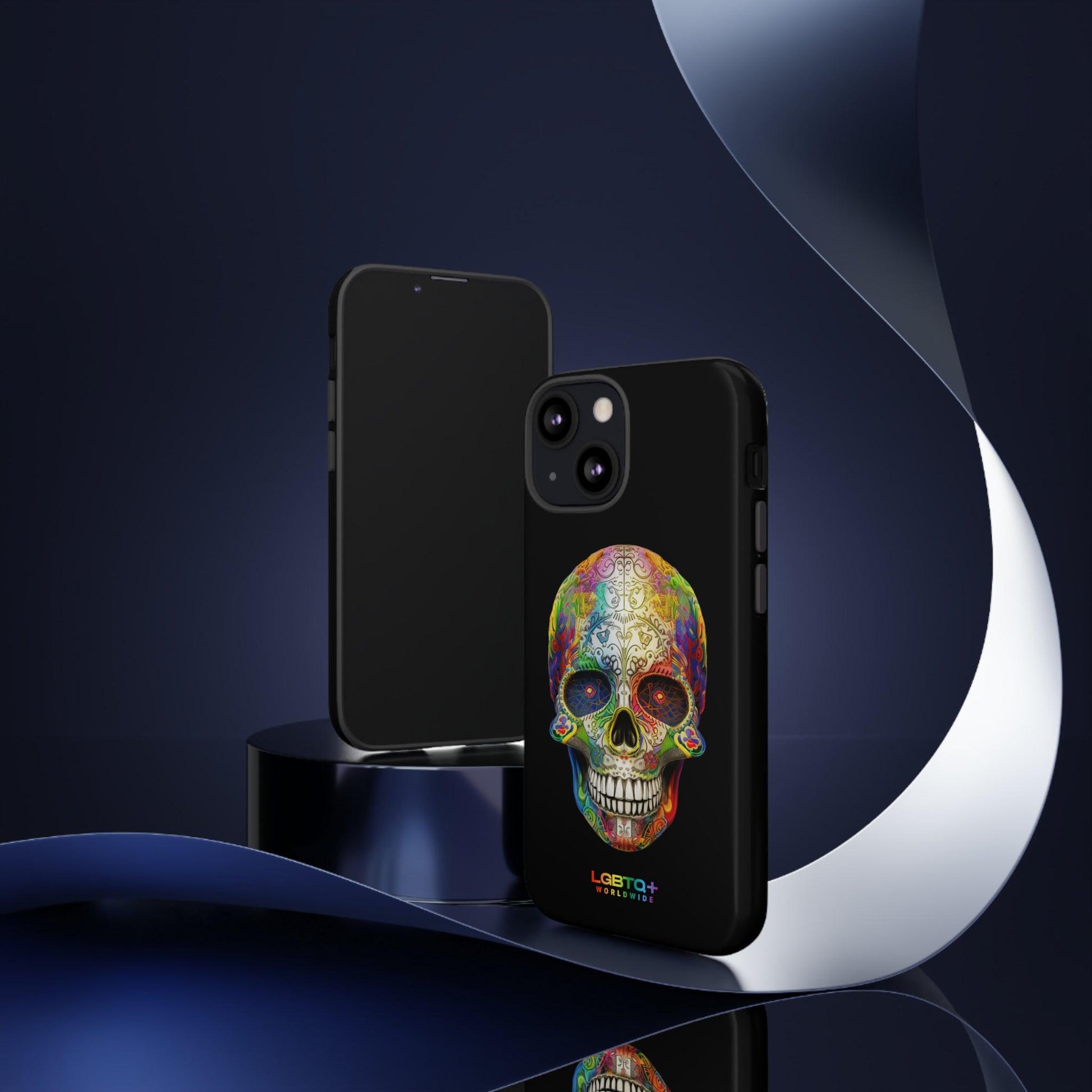 LGBTQWorldwide - ,,SKULL HEAD" Doppelgehäuse Handyhülle Accessories, Glossy, iPhone Cases, Matte, Phone accessory, Phone Cases, Samsung Cases, tough, Valentine's Day Picks lgbtq Bekleidung Accessoires unisex Zubehör