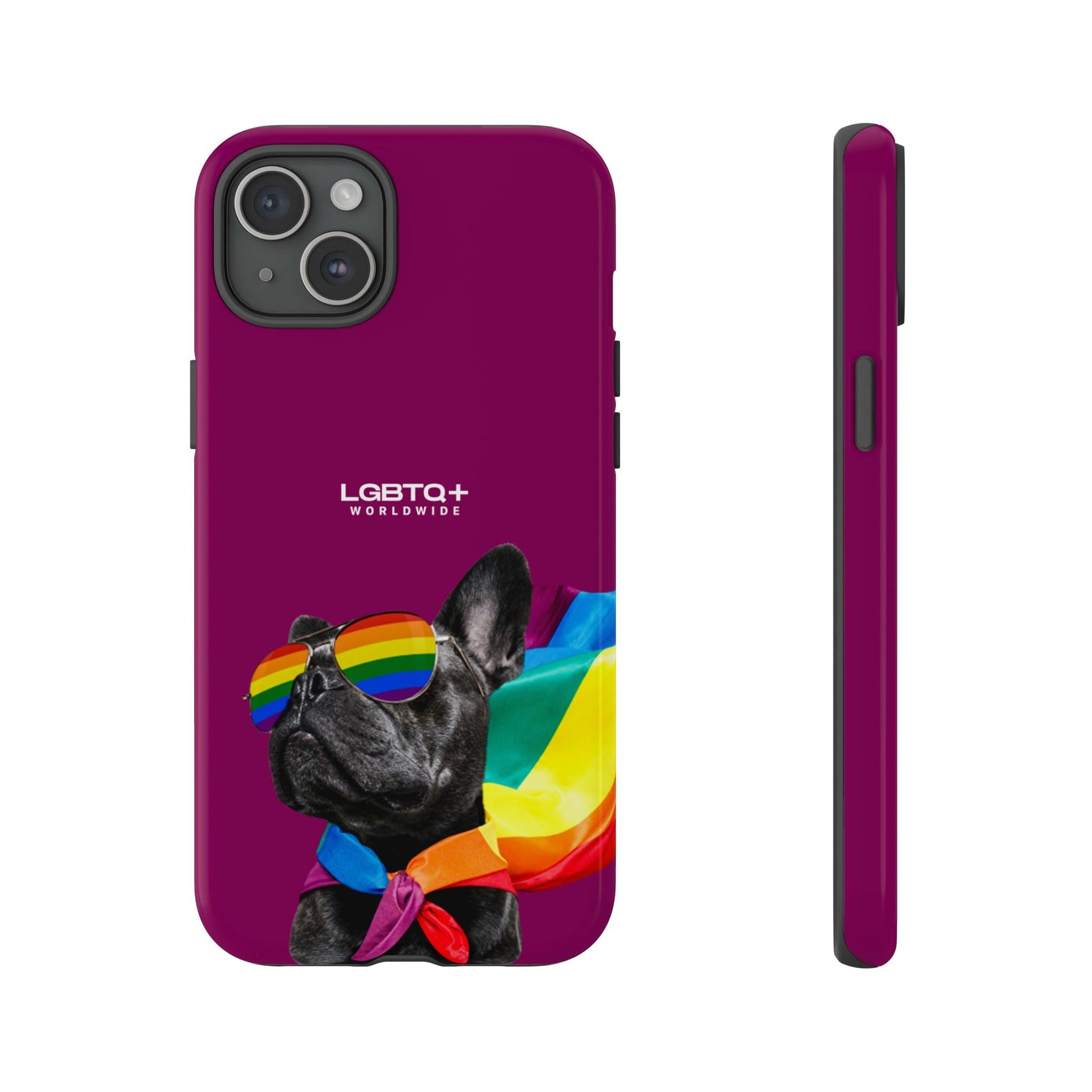 LGBTQWorldwide - ,,GLÜCKLICHER HUND" Doppelgehäuse Handyhülle Accessories, Glossy, iPhone Cases, Matte, Phone accessory, Phone Cases, Samsung Cases, Thermo, Valentine's Day Picks lgbtq Bekleidung Accessoires unisex Zubehör