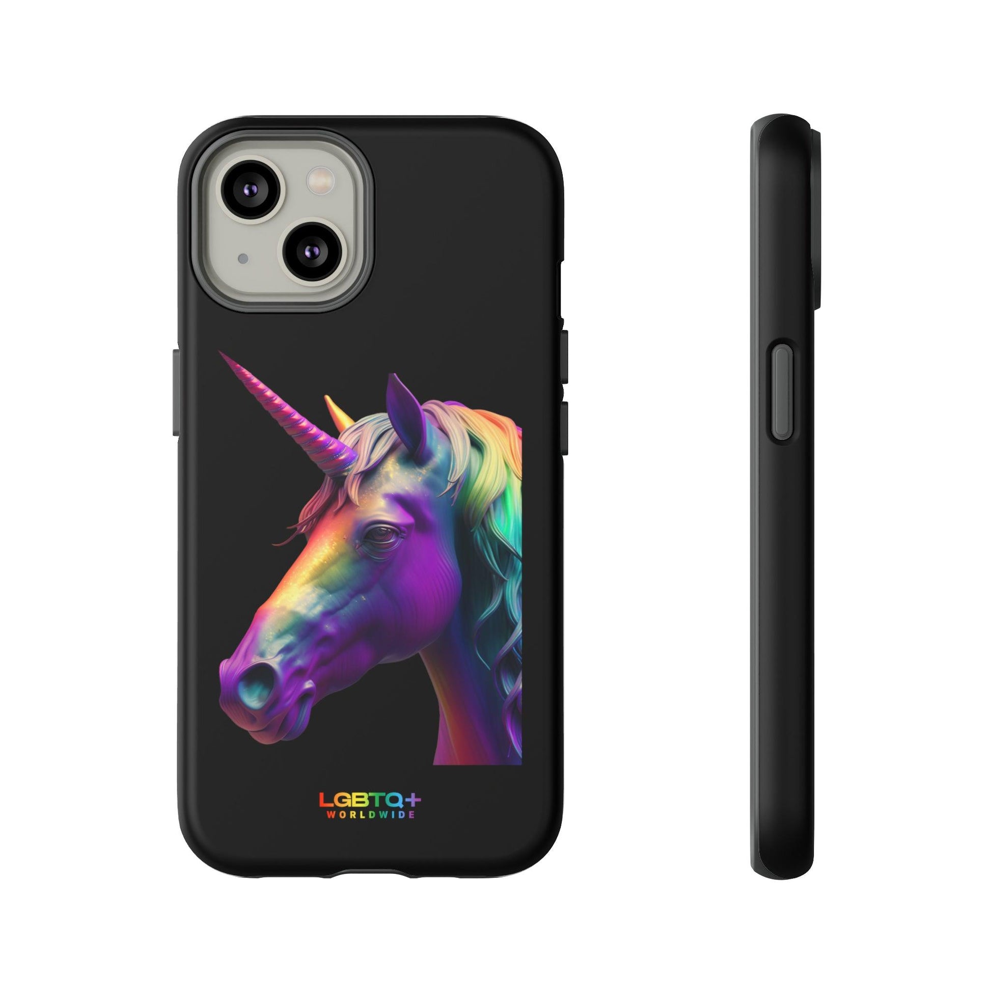 LGBTQWorldwide - ,,REGENBOGEN EINHORN" Doppelgehäuse Handyhülle Accessories, Glossy, iPhone Cases, Matte, Phone accessory, Phone Cases, Samsung Cases, tough, Valentine's Day Picks lgbtq Bekleidung Accessoires unisex Zubehör