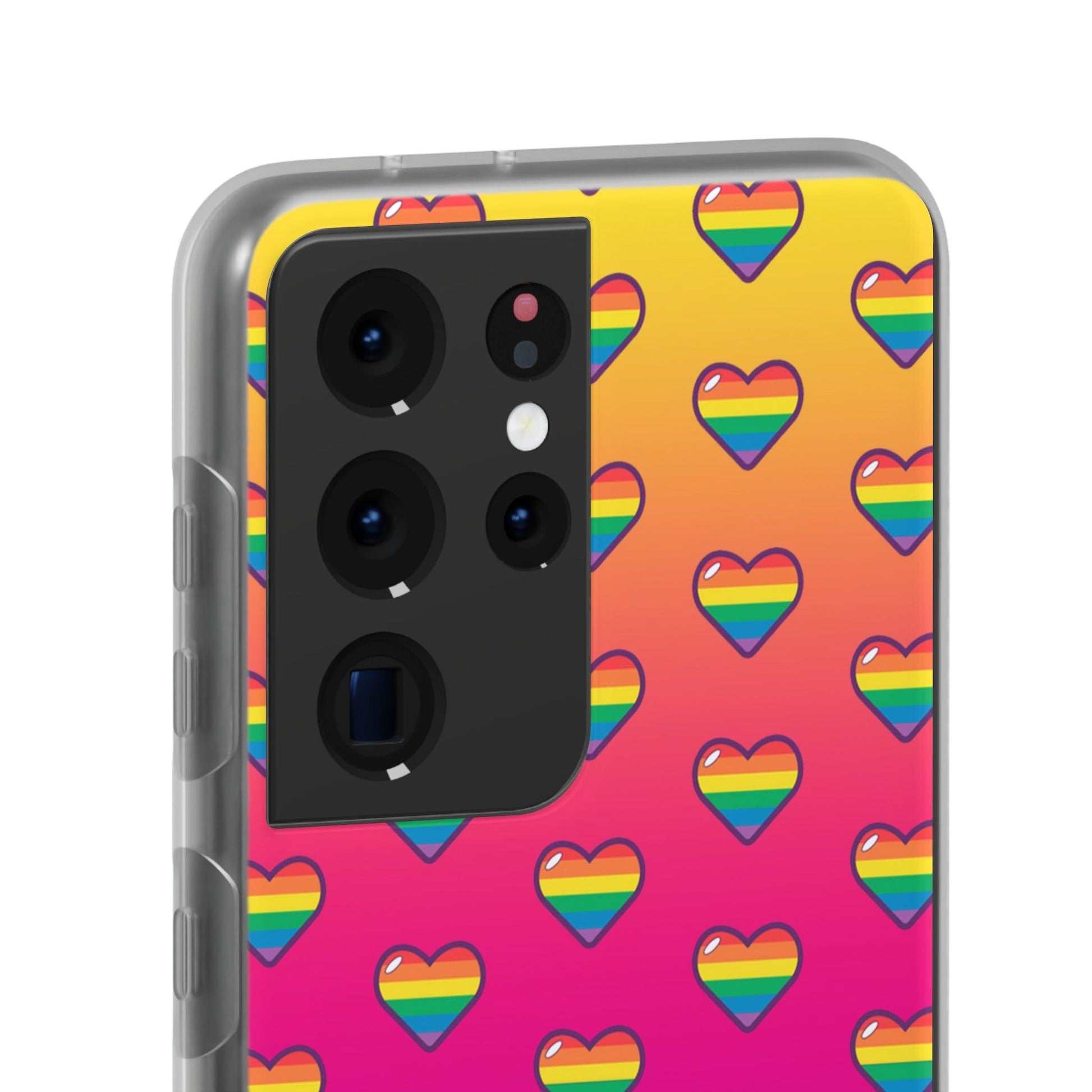 LGBTQWorldwide - ,,HERZEN" Flexible Handyhülle Accessories, Case, iPhone, iPhone Cases, Phone accessory, Phone Cases, Samsung Cases, silikon, Valentine's Day promotion lgbtq Bekleidung Accessoires unisex Zubehör