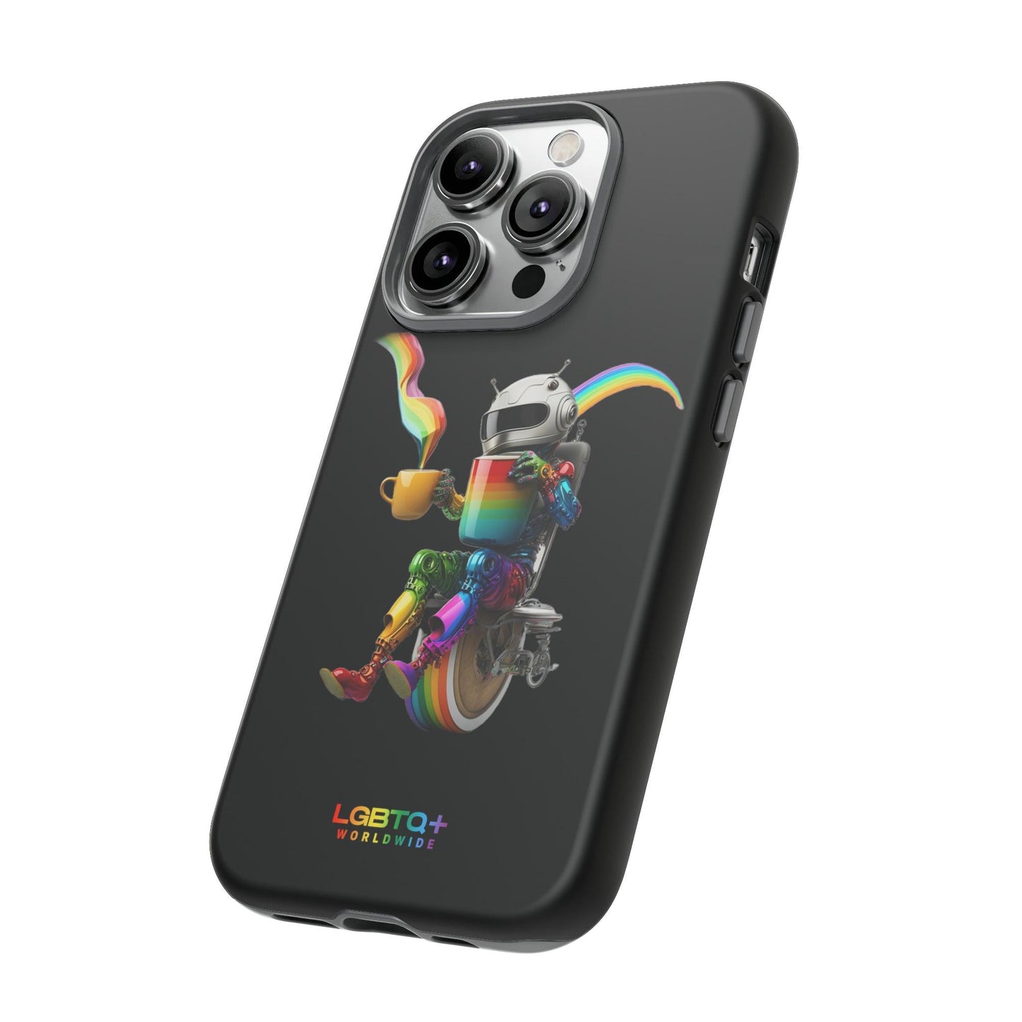 LGBTQWorldwide - ,,LUSTIGER ROBOTER" Doppelgehäuse Handyhülle Accessories, Glossy, iPhone Cases, Matte, Phone accessory, Phone Cases, Samsung Cases, tough, Valentine's Day Picks lgbtq Bekleidung Accessoires unisex Zubehör