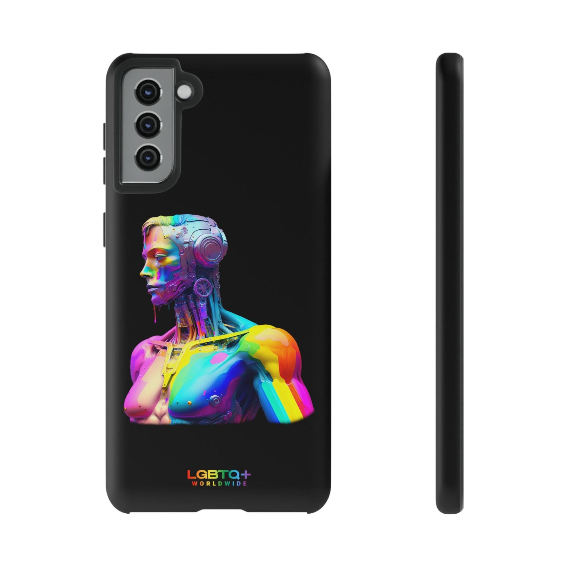 LGBTQWorldwide - ,,ZUKÜNFTIGER ROBOTER" Doppelgehäuse Handyhülle Accessories, Glossy, iPhone Cases, Matte, Phone accessory, Phone Cases, Samsung Cases, tough, Valentine's Day Picks lgbtq Bekleidung Accessoires unisex Zubehör