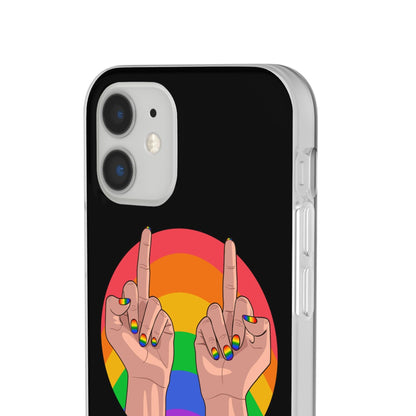 LGBTQWorldwide - ,,GIVE A FUCK" Flexible Handyhülle Accessories, Case, iPhone, iPhone Cases, Phone accessory, Phone Cases, Samsung Cases, silikon, Valentine's Day promotion lgbtq Bekleidung Accessoires unisex Zubehör