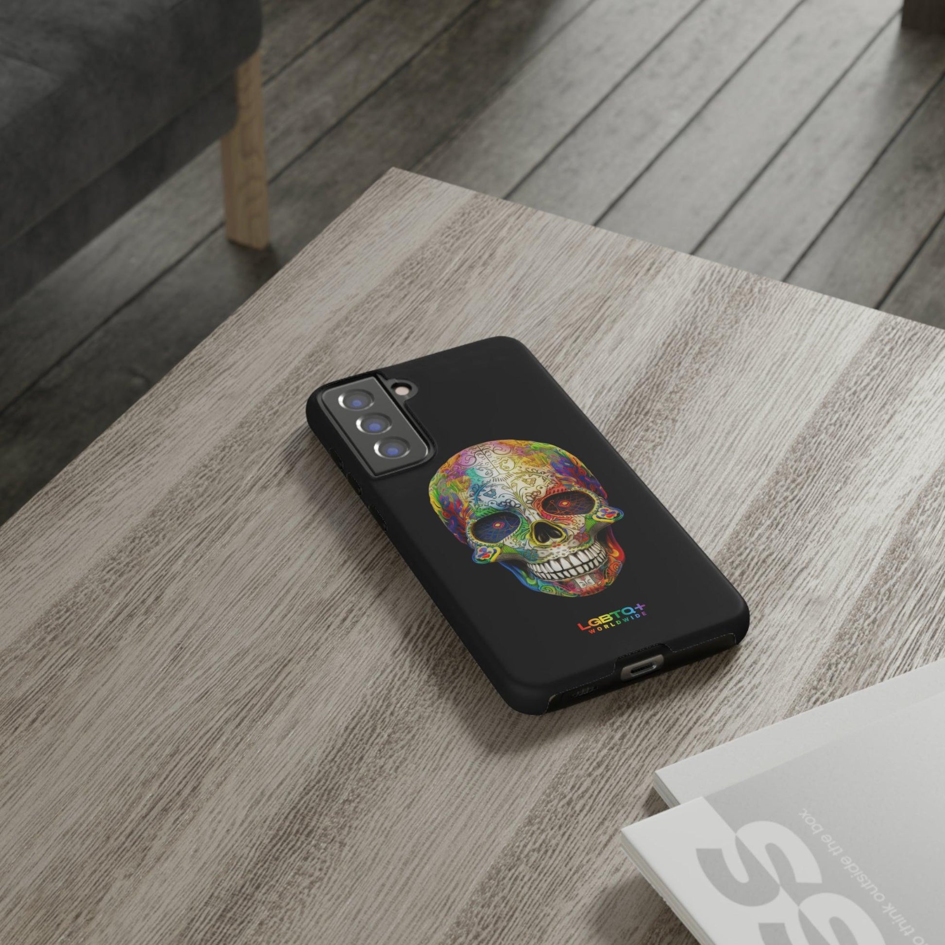 LGBTQWorldwide - ,,SKULL HEAD" Doppelgehäuse Handyhülle Accessories, Glossy, iPhone Cases, Matte, Phone accessory, Phone Cases, Samsung Cases, tough, Valentine's Day Picks lgbtq Bekleidung Accessoires unisex Zubehör