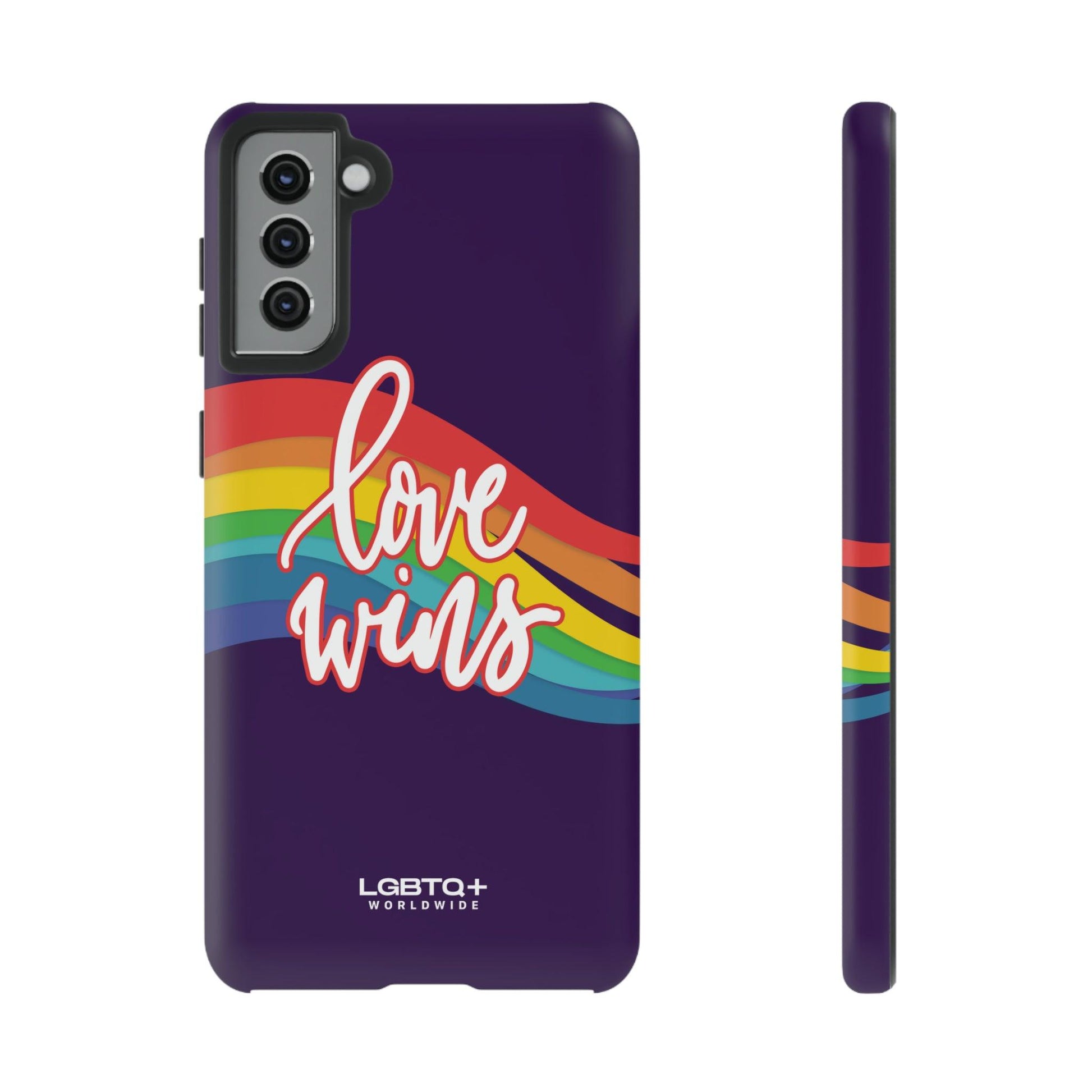 LGBTQWorldwide - ,,LIEBE GEWINNT" Doppelgehäuse Handyhülle Accessories, Glossy, iPhone Cases, Matte, Phone accessory, Phone Cases, Samsung Cases, Thermo, Valentine's Day Picks lgbtq Bekleidung Accessoires unisex Zubehör