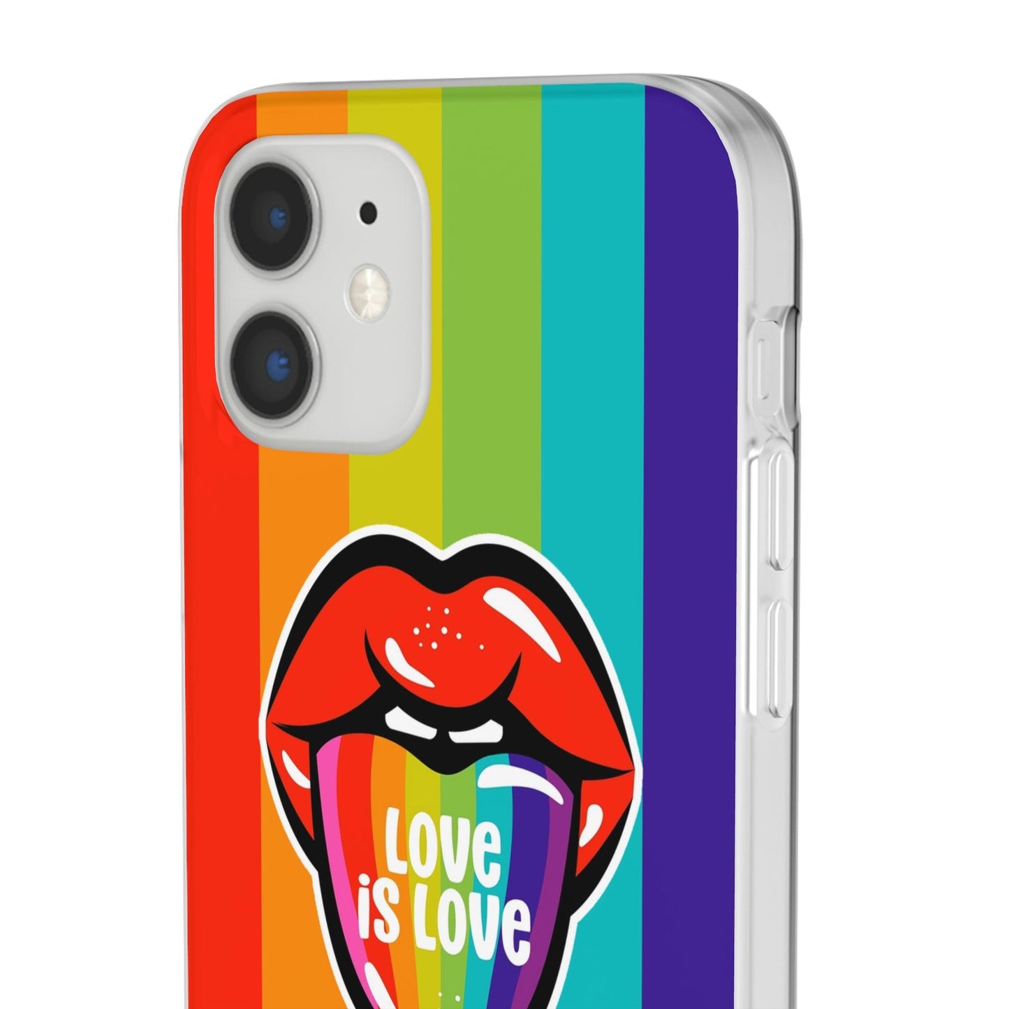 LGBTQWorldwide - ,,LIEBES ZUNGE" Flexible Handyhülle Accessories, Case, iPhone, iPhone Cases, Phone accessory, Phone Cases, Samsung Cases, silikon, Valentine's Day promotion lgbtq Bekleidung Accessoires unisex Zubehör