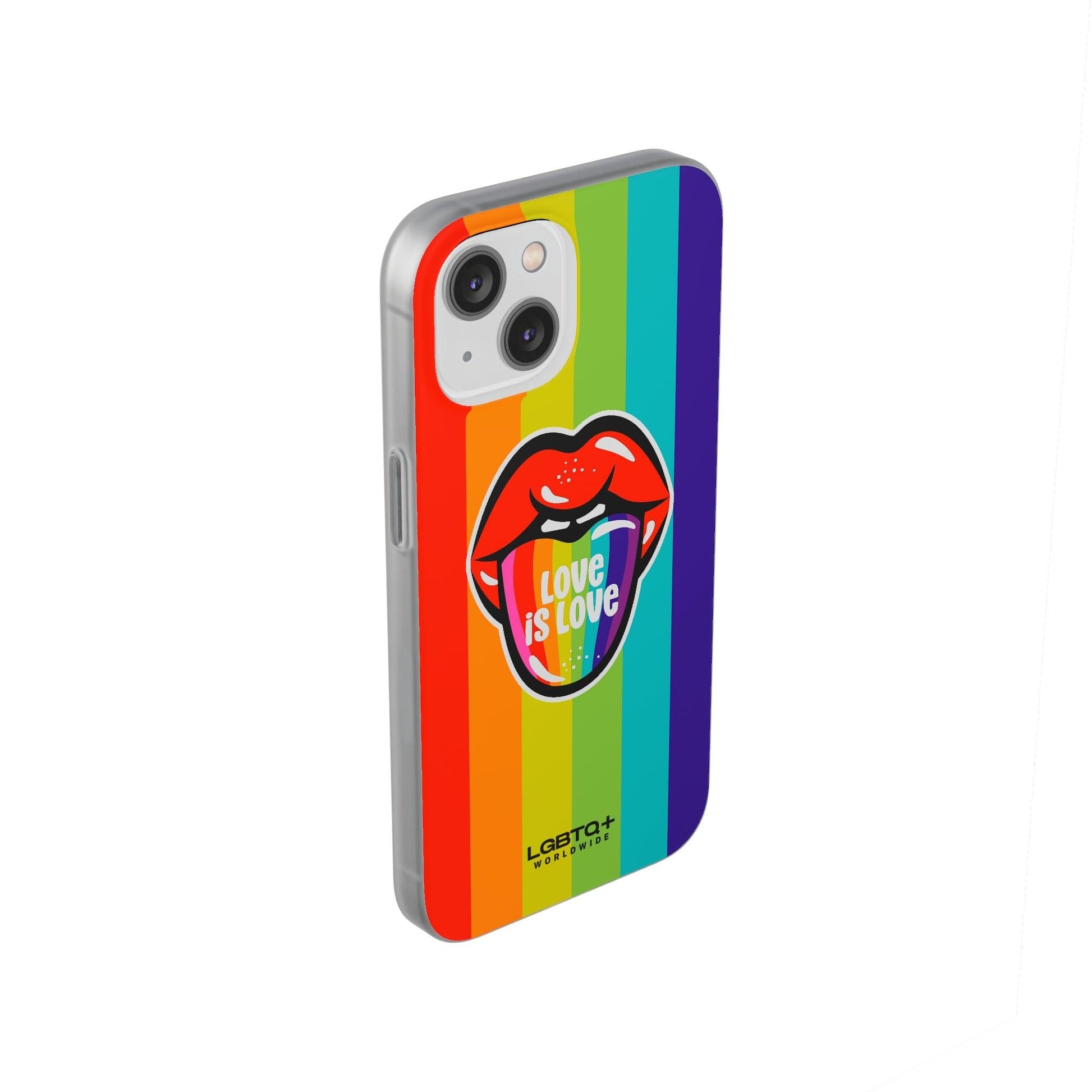 LGBTQWorldwide - ,,LIEBES ZUNGE" Flexible Handyhülle Accessories, Case, iPhone, iPhone Cases, Phone accessory, Phone Cases, Samsung Cases, silikon, Valentine's Day promotion lgbtq Bekleidung Accessoires unisex Zubehör