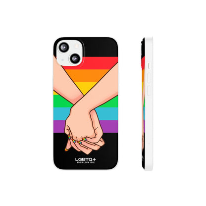 LGBTQWorldwide - ,,TOGETHER PRIDE" Flexible Handyhülle Accessories, Case, iPhone, iPhone Cases, Phone accessory, Phone Cases, Samsung Cases, silikon, Valentine's Day promotion lgbtq Bekleidung Accessoires unisex Zubehör