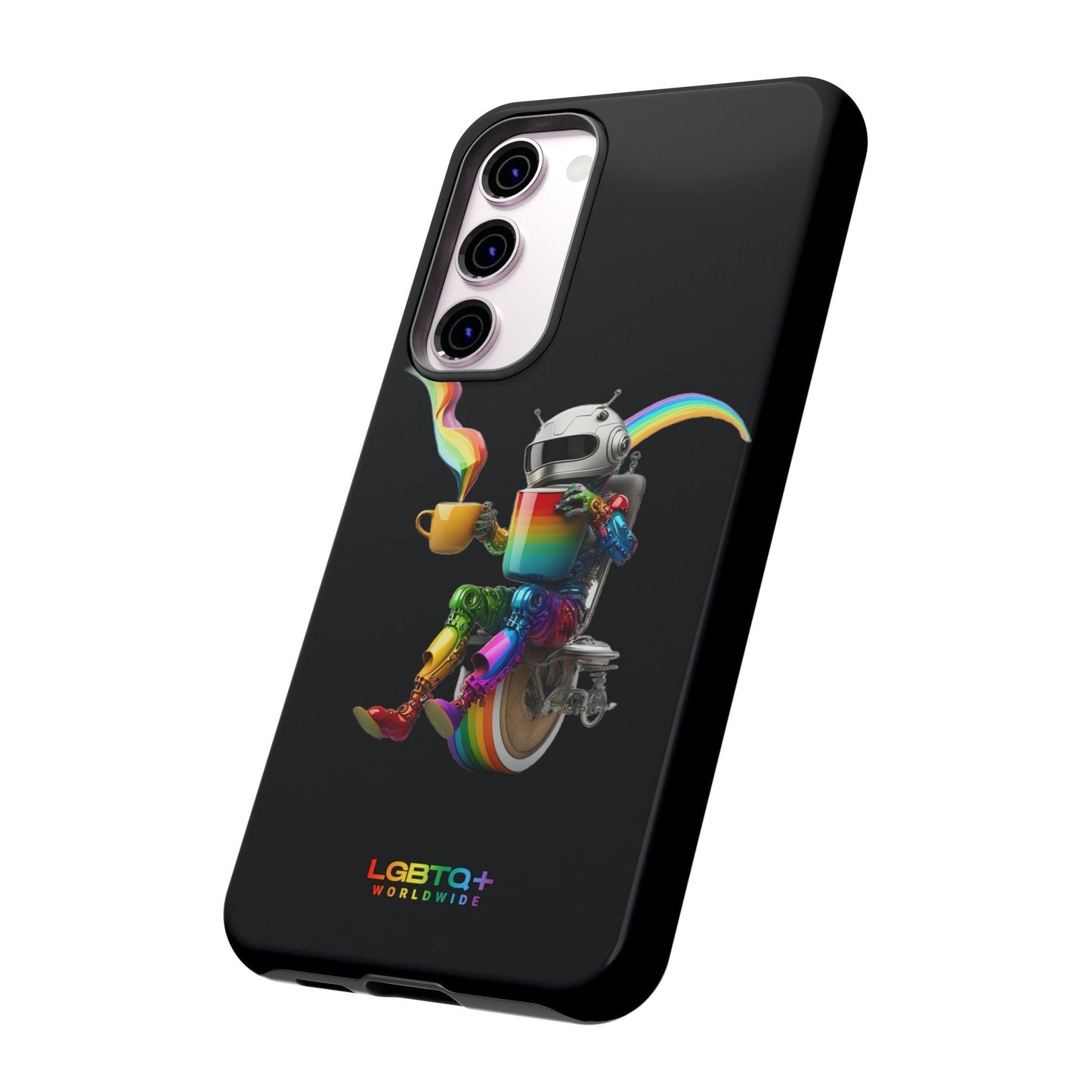 LGBTQWorldwide - ,,LUSTIGER ROBOTER" Doppelgehäuse Handyhülle Accessories, Glossy, iPhone Cases, Matte, Phone accessory, Phone Cases, Samsung Cases, tough, Valentine's Day Picks lgbtq Bekleidung Accessoires unisex Zubehör