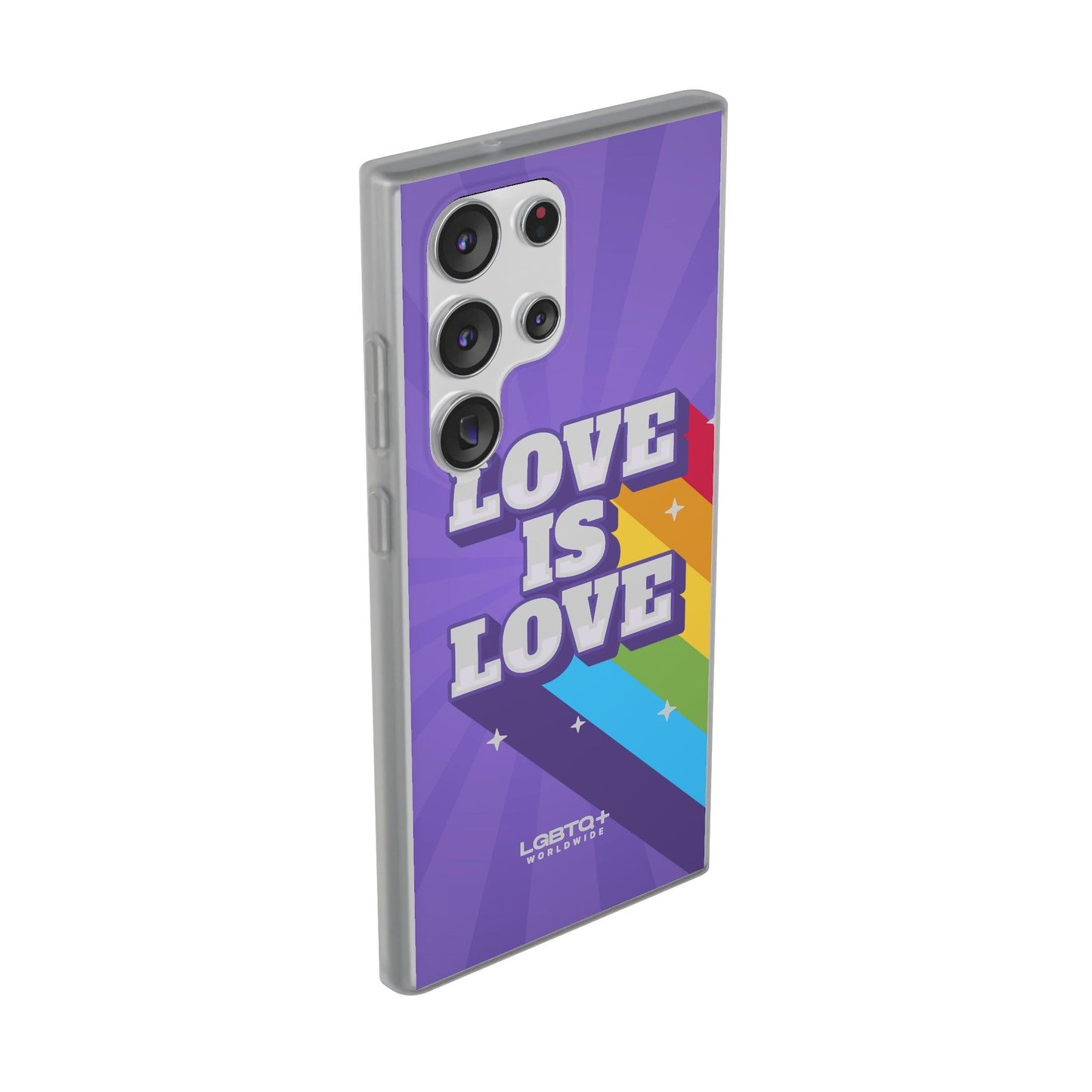 LGBTQWorldwide - ,,LOVE IS LOVE" Flexible Handyhülle Accessories, Case, iPhone, iPhone Cases, Phone accessory, Phone Cases, Samsung Cases, silikon, Valentine's Day promotion lgbtq Bekleidung Accessoires unisex Zubehör