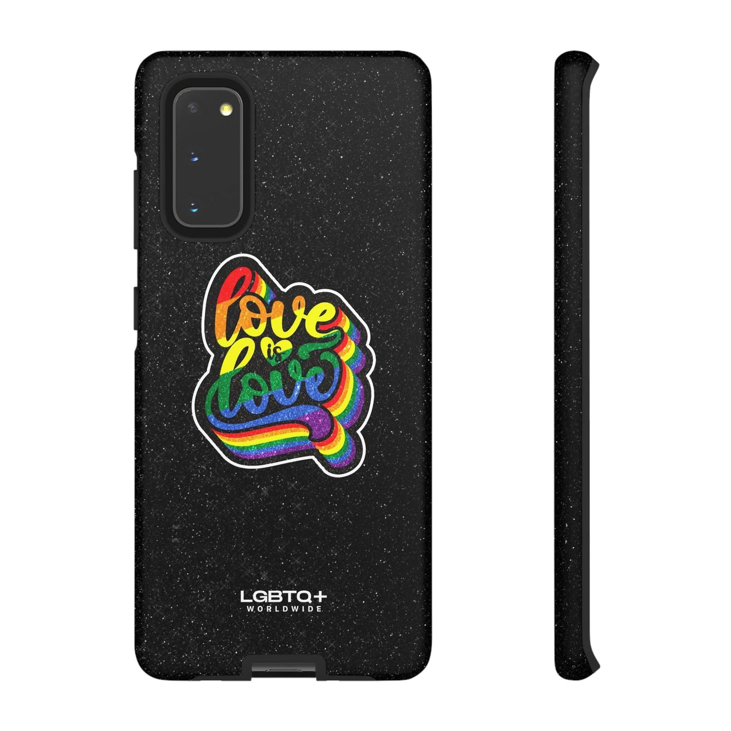 LGBTQWorldwide - ,,LOVE IS LOVE" Doppelgehäuse Handyhülle Accessories, Glossy, iPhone Cases, Matte, Phone accessory, Phone Cases, Samsung Cases, Thermo, Valentine's Day Picks lgbtq Bekleidung Accessoires unisex Zubehör