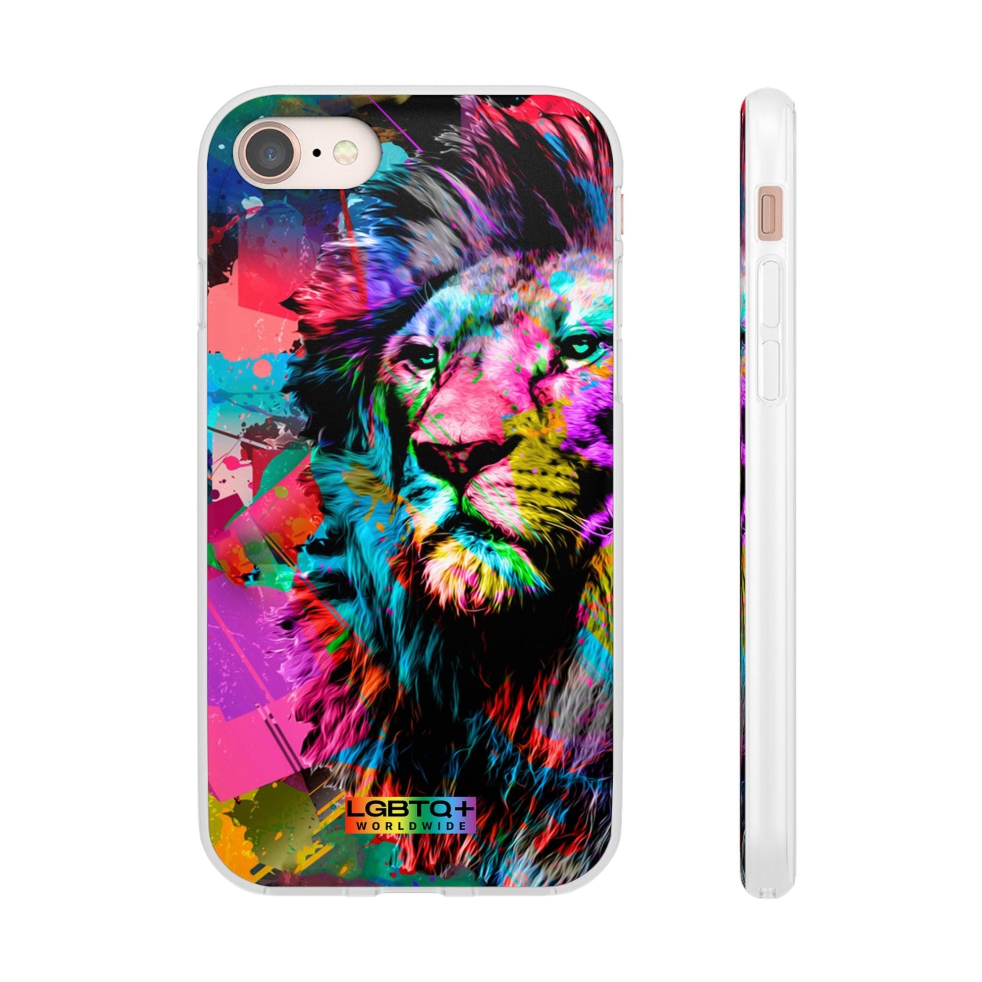 LGBTQWorldwide - ,,STARKER LÖWE" Flexible Handyhülle Accessories, Case, iPhone, iPhone Cases, Phone accessory, Phone Cases, Samsung Cases, silikon, Valentine's Day promotion lgbtq Bekleidung Accessoires unisex Zubehör