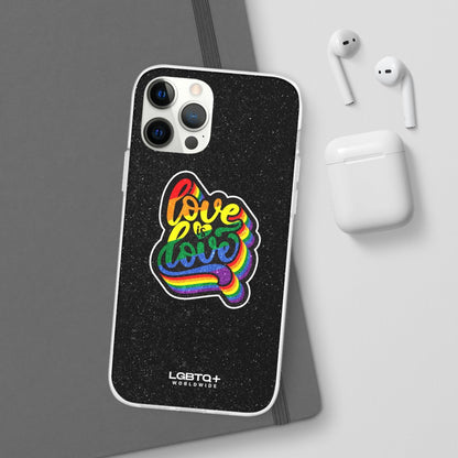 LGBTQWorldwide - ,,LIEBE IST LIEBE" Flexible Handyhülle Accessories, Case, iPhone, iPhone Cases, Phone accessory, Phone Cases, Samsung Cases, Valentine's Day promotion lgbtq Bekleidung Accessoires unisex Zubehör