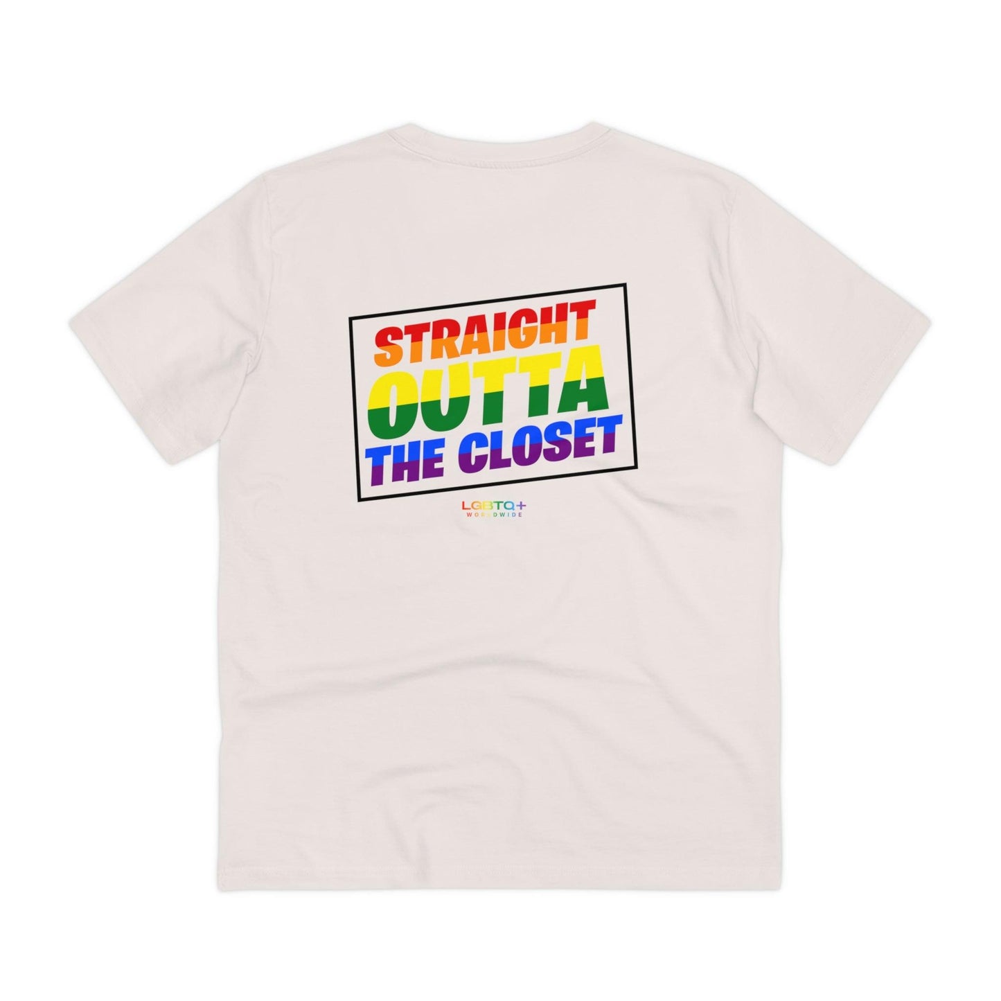 LGBTQWorldwide - ,,STRAIGHT OUTTA" Clothing, Cotton, Crew neck, DTG, Eco-friendly, Men's Clothing, Organic, Recycled, Regular fit, Sustainable, T-shirts, Unisex, Valentine's Day Picks, Vegan, Women's Clothing lgbtq Bekleidung Accessoires unisex Zubehör