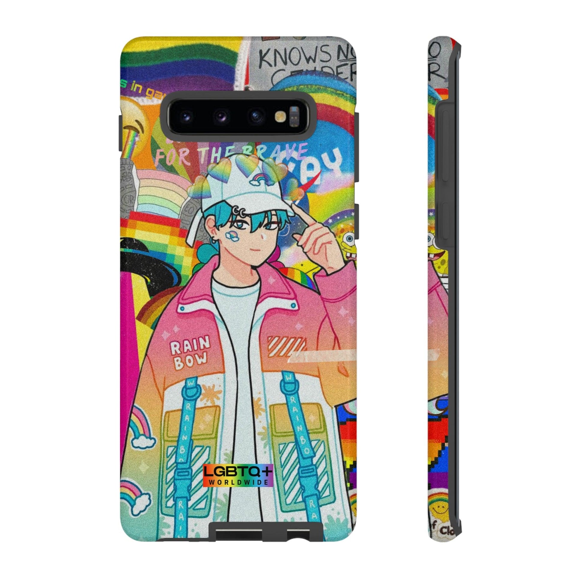 LGBTQWorldwide - ,,REGENBOGEN JUNGE" Doppelgehäuse Handyhülle Accessories, Glossy, iPhone Cases, Matte, Phone accessory, Phone Cases, Samsung Cases, Thermo, Valentine's Day Picks lgbtq Bekleidung Accessoires unisex Zubehör