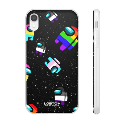 LGBTQWorldwide - ,,IMPOSTER" Flexible Handyhülle Accessories, Case, iPhone, iPhone Cases, Phone accessory, Phone Cases, Samsung Cases, silikon, Valentine's Day promotion lgbtq Bekleidung Accessoires unisex Zubehör