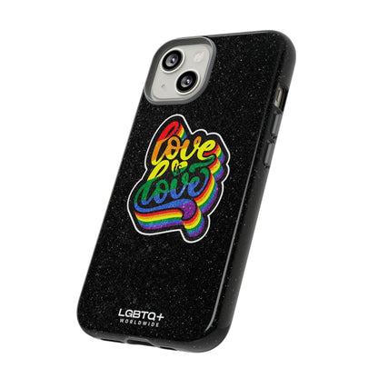 LGBTQWorldwide - ,,LOVE IS LOVE" Doppelgehäuse Handyhülle Accessories, Glossy, iPhone Cases, Matte, Phone accessory, Phone Cases, Samsung Cases, Thermo, Valentine's Day Picks lgbtq Bekleidung Accessoires unisex Zubehör