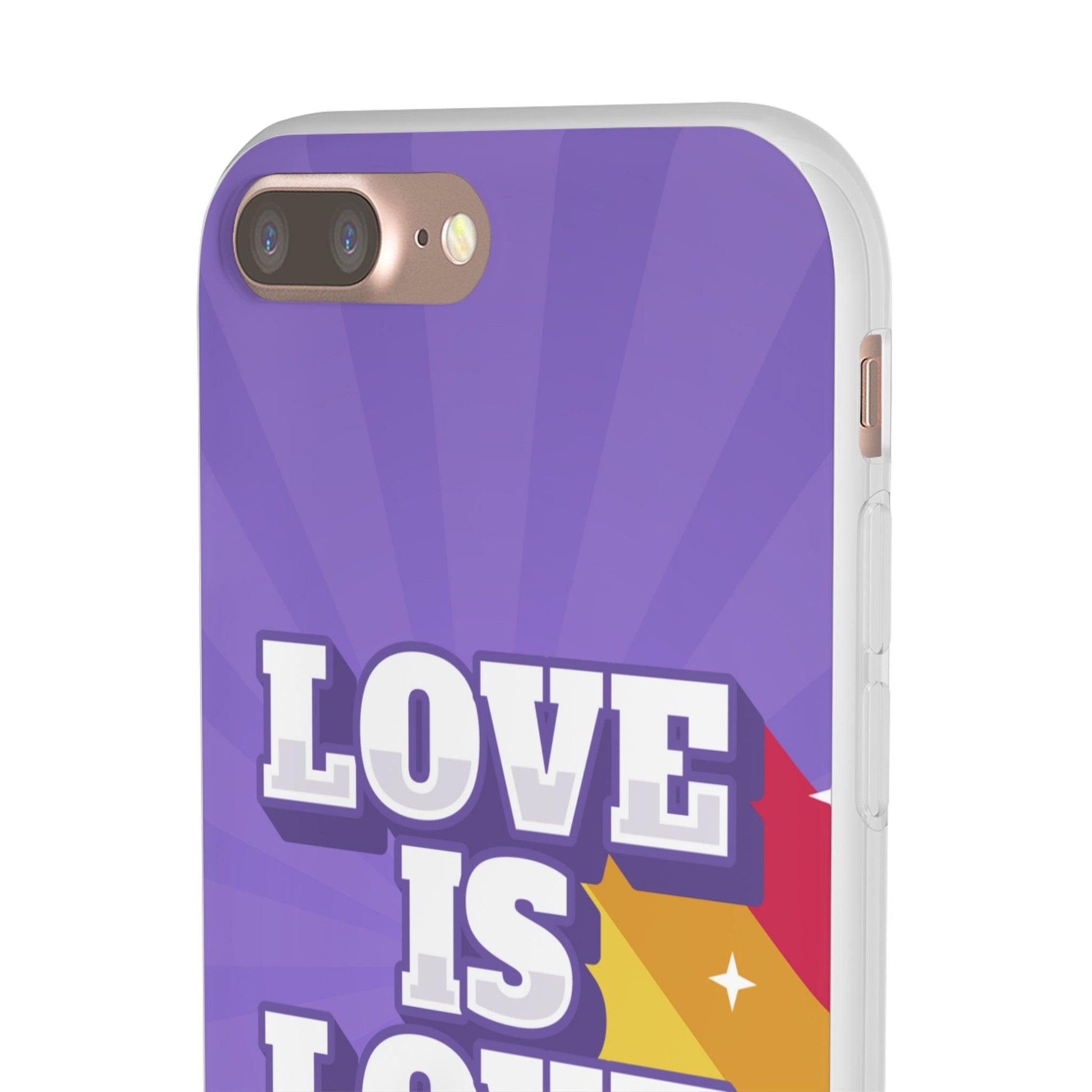 LGBTQWorldwide - ,,LOVE IS LOVE" Flexible Handyhülle Accessories, Case, iPhone, iPhone Cases, Phone accessory, Phone Cases, Samsung Cases, silikon, Valentine's Day promotion lgbtq Bekleidung Accessoires unisex Zubehör