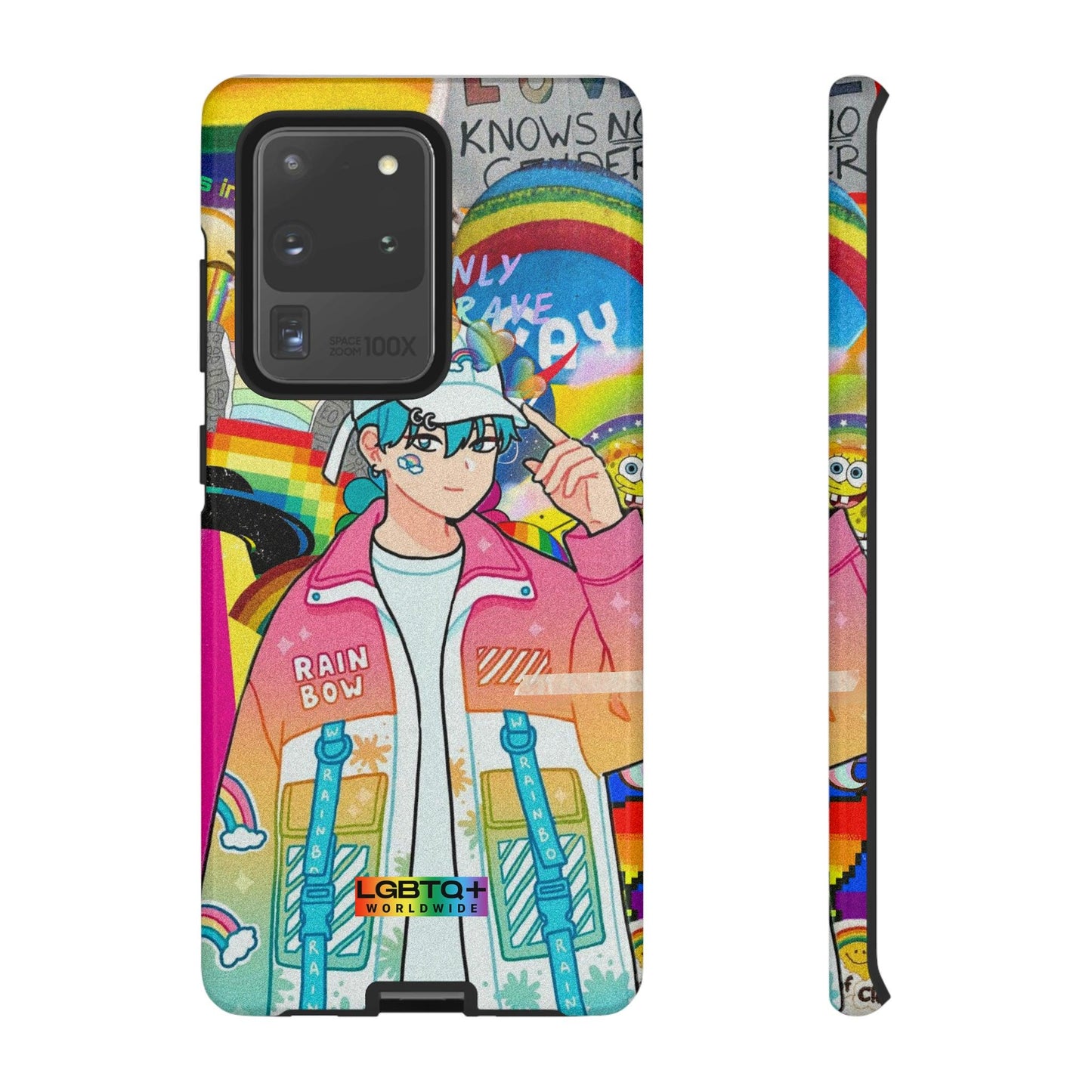 LGBTQWorldwide - ,,REGENBOGEN JUNGE" Doppelgehäuse Handyhülle Accessories, Glossy, iPhone Cases, Matte, Phone accessory, Phone Cases, Samsung Cases, Thermo, Valentine's Day Picks lgbtq Bekleidung Accessoires unisex Zubehör