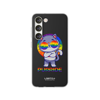 LGBTQWorldwide - ,,PURRIDE" Flexible Handyhülle Accessories, Case, iPhone, iPhone Cases, Phone accessory, Phone Cases, Samsung Cases, silikon, Valentine's Day promotion lgbtq Bekleidung Accessoires unisex Zubehör