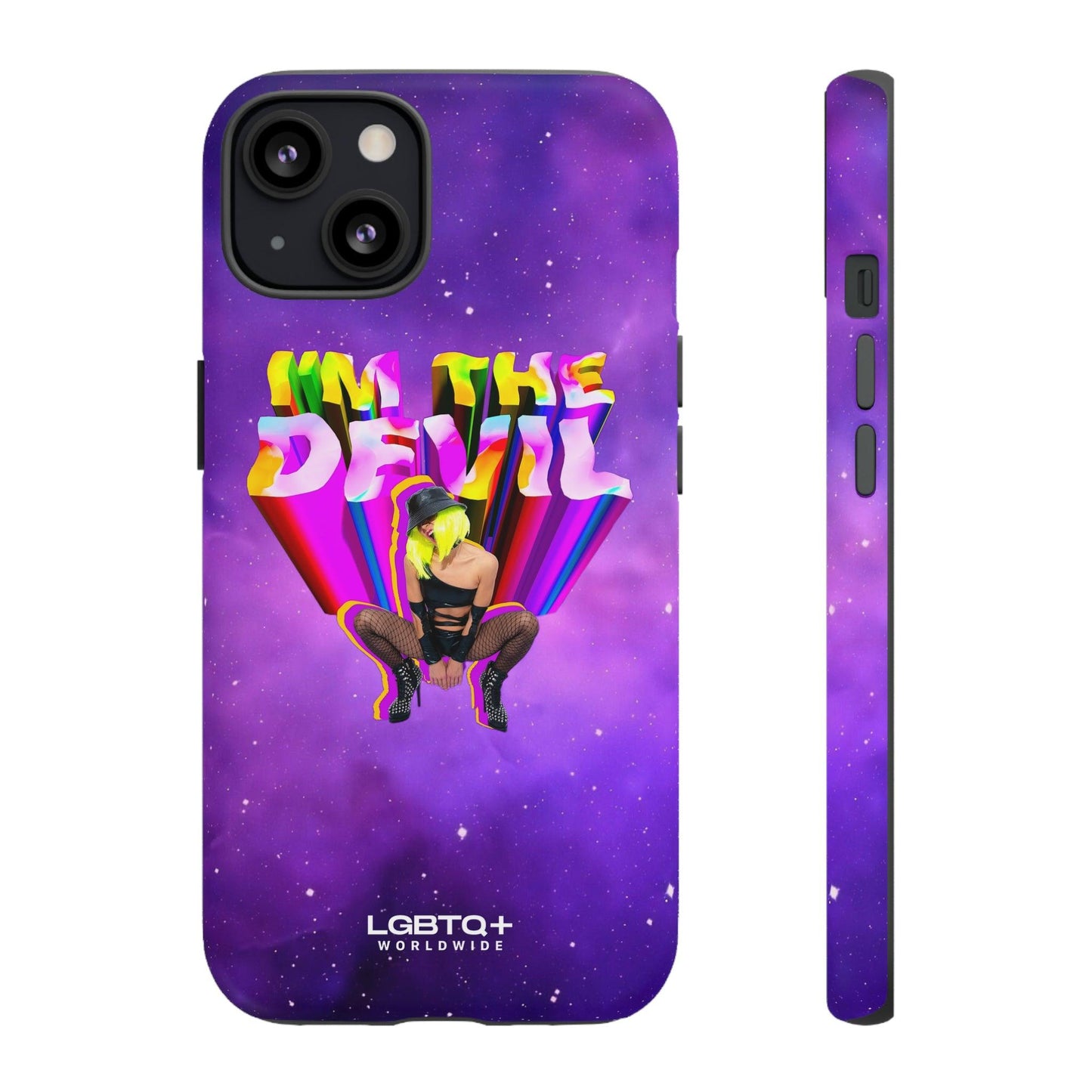 LGBTQWorldwide - ,,I AM THE DEVIL" Doppelgehäuse Handyhülle Accessories, Glossy, iPhone Cases, Matte, Phone accessory, Phone Cases, Samsung Cases, Thermo, Valentine's Day Picks lgbtq Bekleidung Accessoires unisex Zubehör