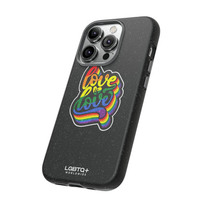 LGBTQWorldwide - ,,LOVE IS LOVE" Doppelgehäuse Handyhülle Accessories, Glossy, iPhone Cases, Matte, Phone accessory, Phone Cases, Samsung Cases, Thermo, Valentine's Day Picks lgbtq Bekleidung Accessoires unisex Zubehör