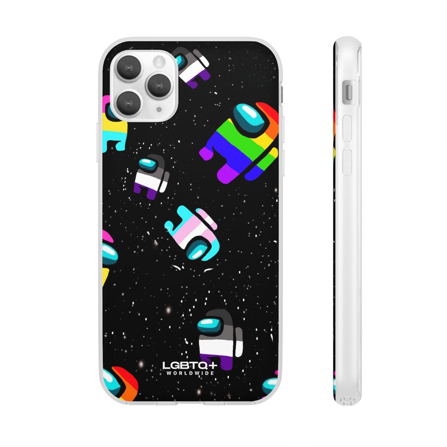 LGBTQWorldwide - ,,IMPOSTER" Flexible Handyhülle Accessories, Case, iPhone, iPhone Cases, Phone accessory, Phone Cases, Samsung Cases, silikon, Valentine's Day promotion lgbtq Bekleidung Accessoires unisex Zubehör