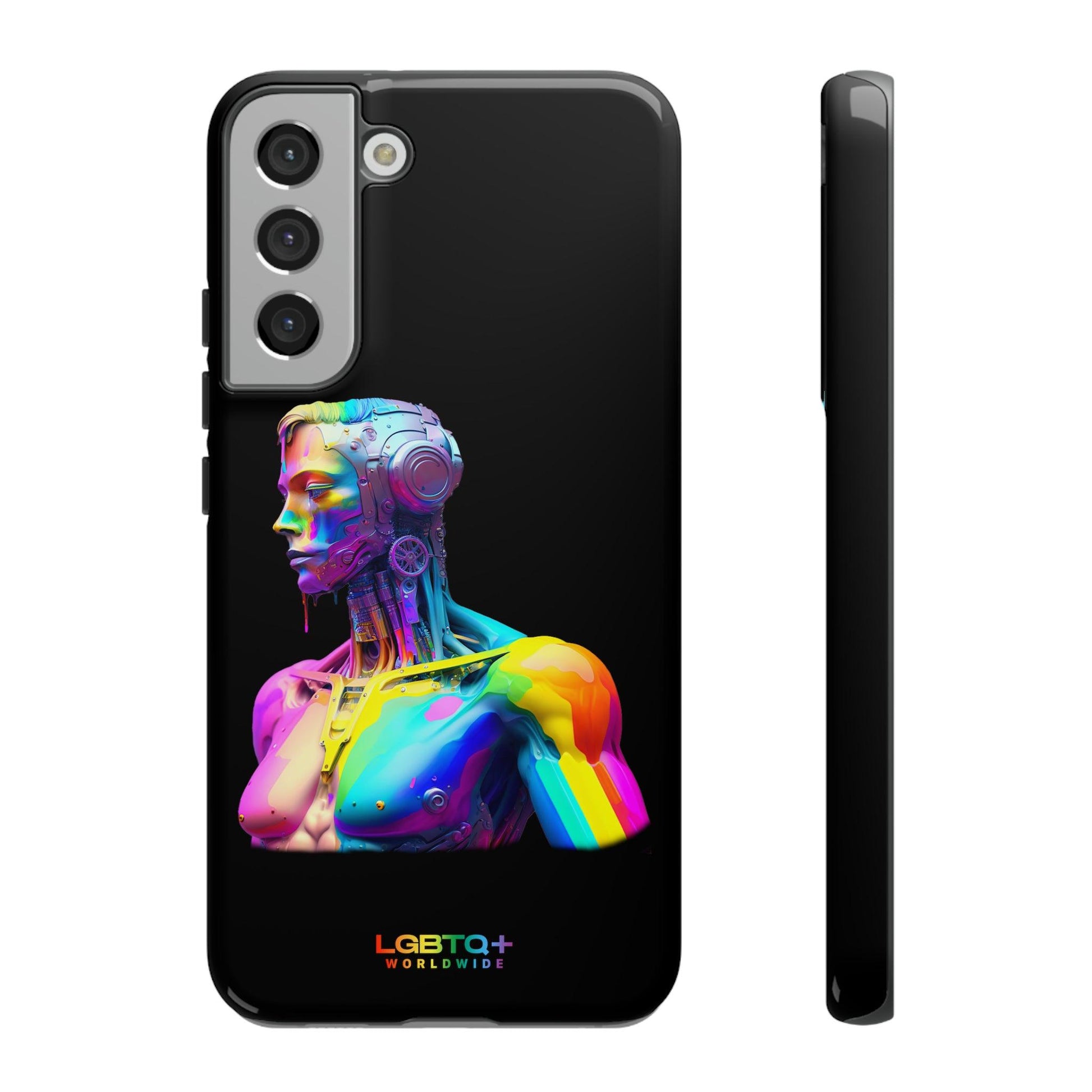 LGBTQWorldwide - ,,ZUKÜNFTIGER ROBOTER" Doppelgehäuse Handyhülle Accessories, Glossy, iPhone Cases, Matte, Phone accessory, Phone Cases, Samsung Cases, tough, Valentine's Day Picks lgbtq Bekleidung Accessoires unisex Zubehör