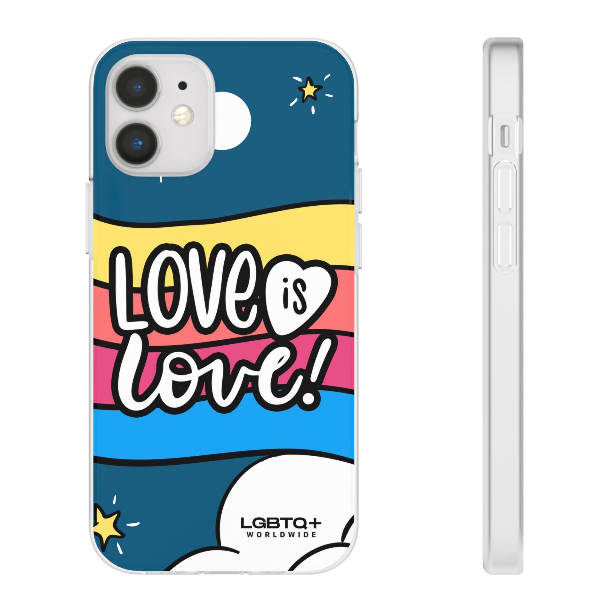 LGBTQWorldwide - ,,LIEBES WOLKE" Flexible Handyhülle Accessories, Case, iPhone, iPhone Cases, Phone accessory, Phone Cases, Samsung Cases, silikon, Valentine's Day promotion lgbtq Bekleidung Accessoires unisex Zubehör