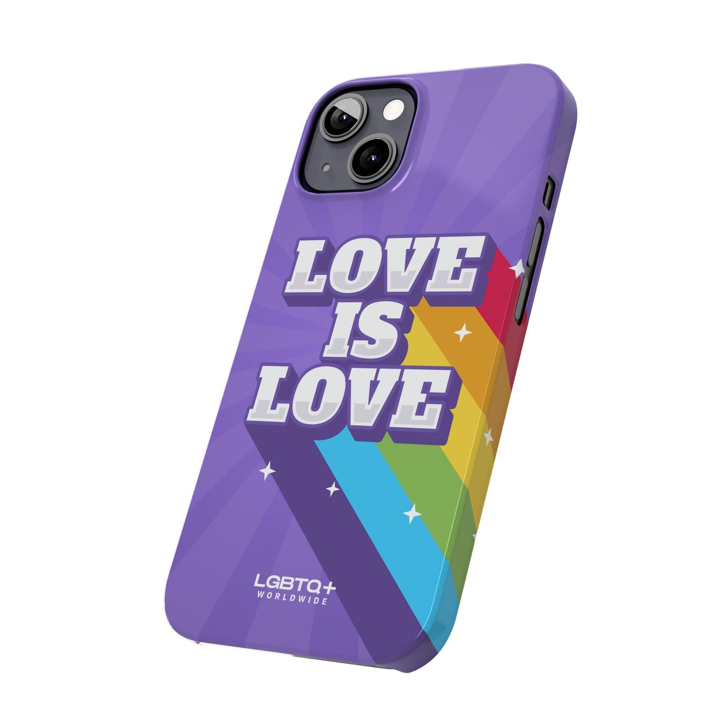 LGBTQWorldwide - ,,LOVE IS LOVE" Handyhülle Accessories, Back-to-School, card, Glossy, iPhone, iPhone Cases, Phone accessory, Phone Cases, Samsung Cases, Slim lgbtq Bekleidung Accessoires unisex Zubehör