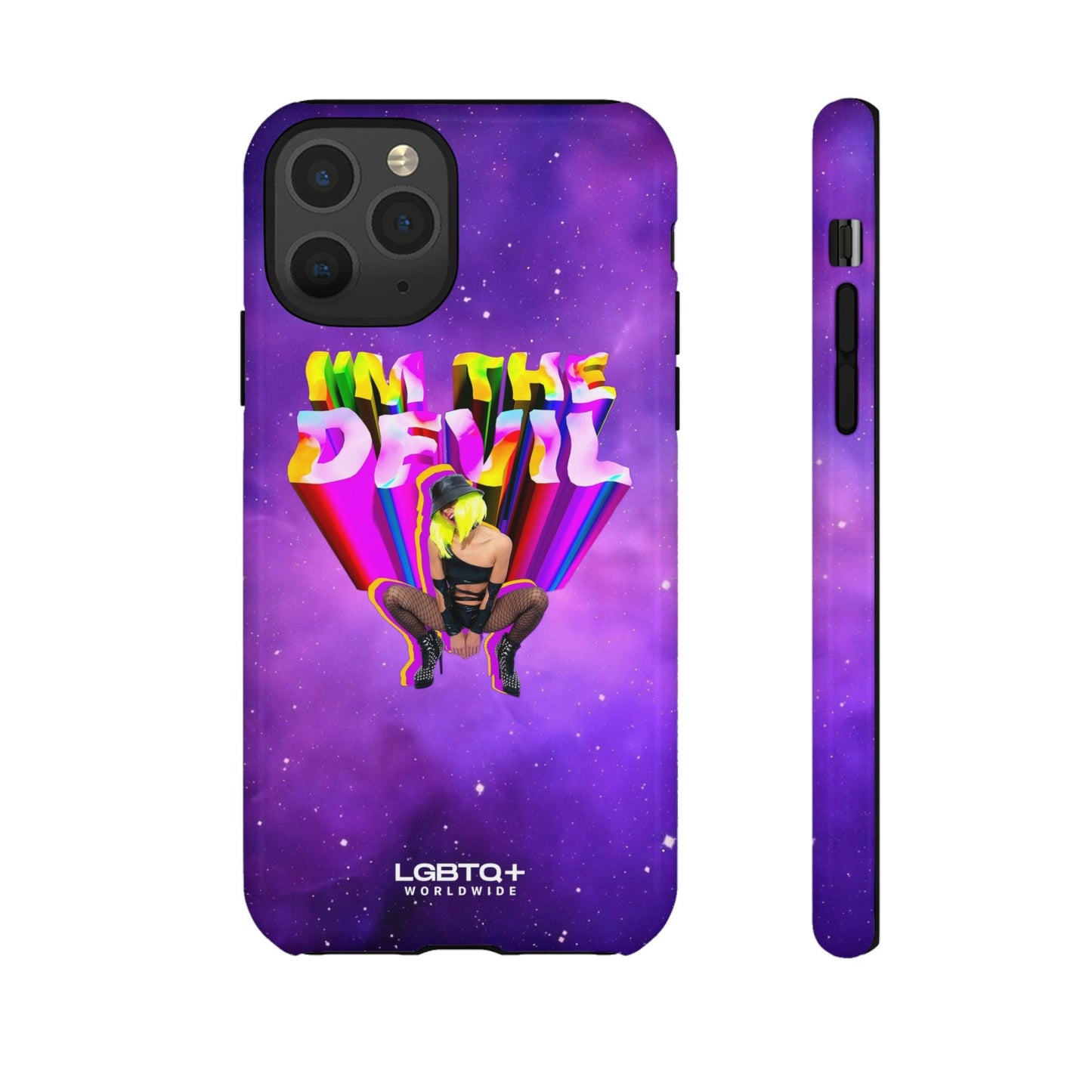 LGBTQWorldwide - ,,I AM THE DEVIL" Doppelgehäuse Handyhülle Accessories, Glossy, iPhone Cases, Matte, Phone accessory, Phone Cases, Samsung Cases, Thermo, Valentine's Day Picks lgbtq Bekleidung Accessoires unisex Zubehör