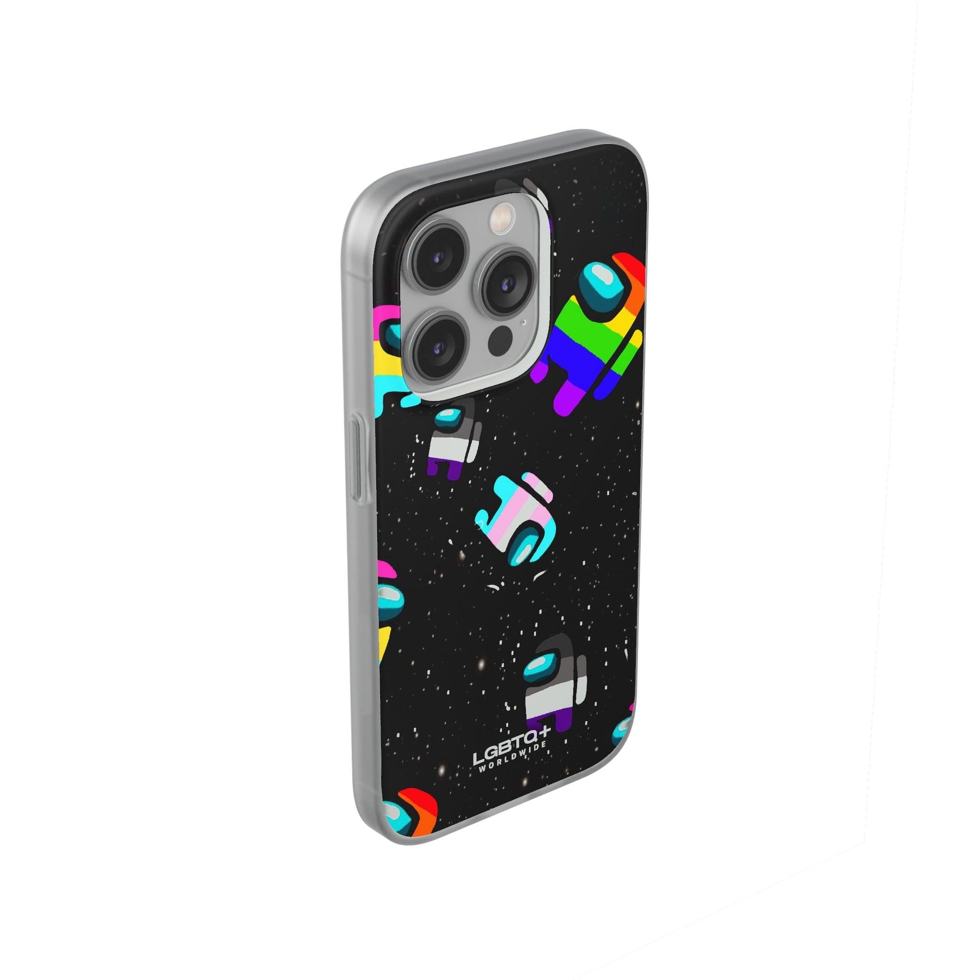 LGBTQWorldwide - ,,IMPOSTER" Flexible Handyhülle Accessories, Case, iPhone, iPhone Cases, Phone accessory, Phone Cases, Samsung Cases, silikon, Valentine's Day promotion lgbtq Bekleidung Accessoires unisex Zubehör