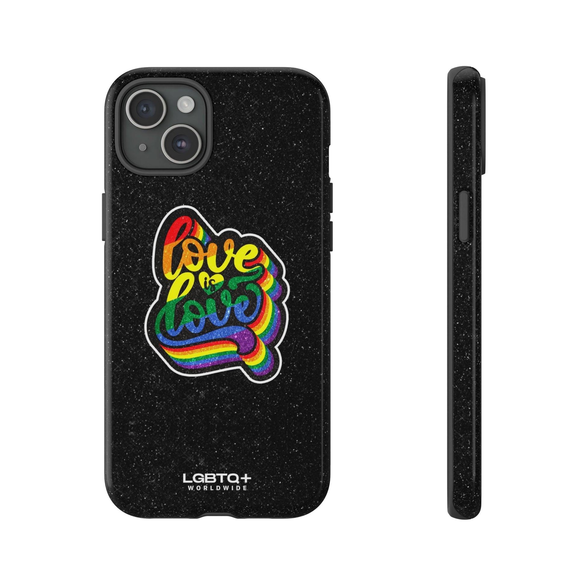 LGBTQWorldwide - ,,LOVE IS LOVE" Doppelgehäuse Handyhülle Accessories, Glossy, iPhone Cases, Matte, Phone accessory, Phone Cases, Samsung Cases, Thermo, Valentine's Day Picks lgbtq Bekleidung Accessoires unisex Zubehör