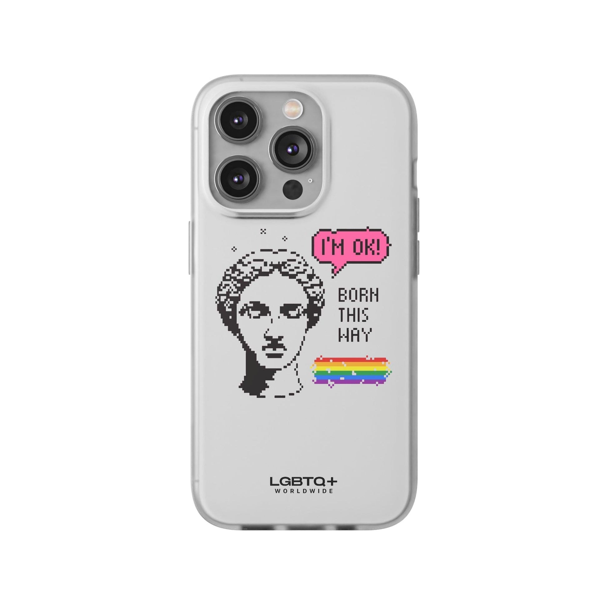 LGBTQWorldwide - ,,BORN THIS WAY" Flexible Handyhülle Accessories, Case, iPhone, iPhone Cases, Phone accessory, Phone Cases, Samsung Cases, silikon, Valentine's Day promotion lgbtq Bekleidung Accessoires unisex Zubehör