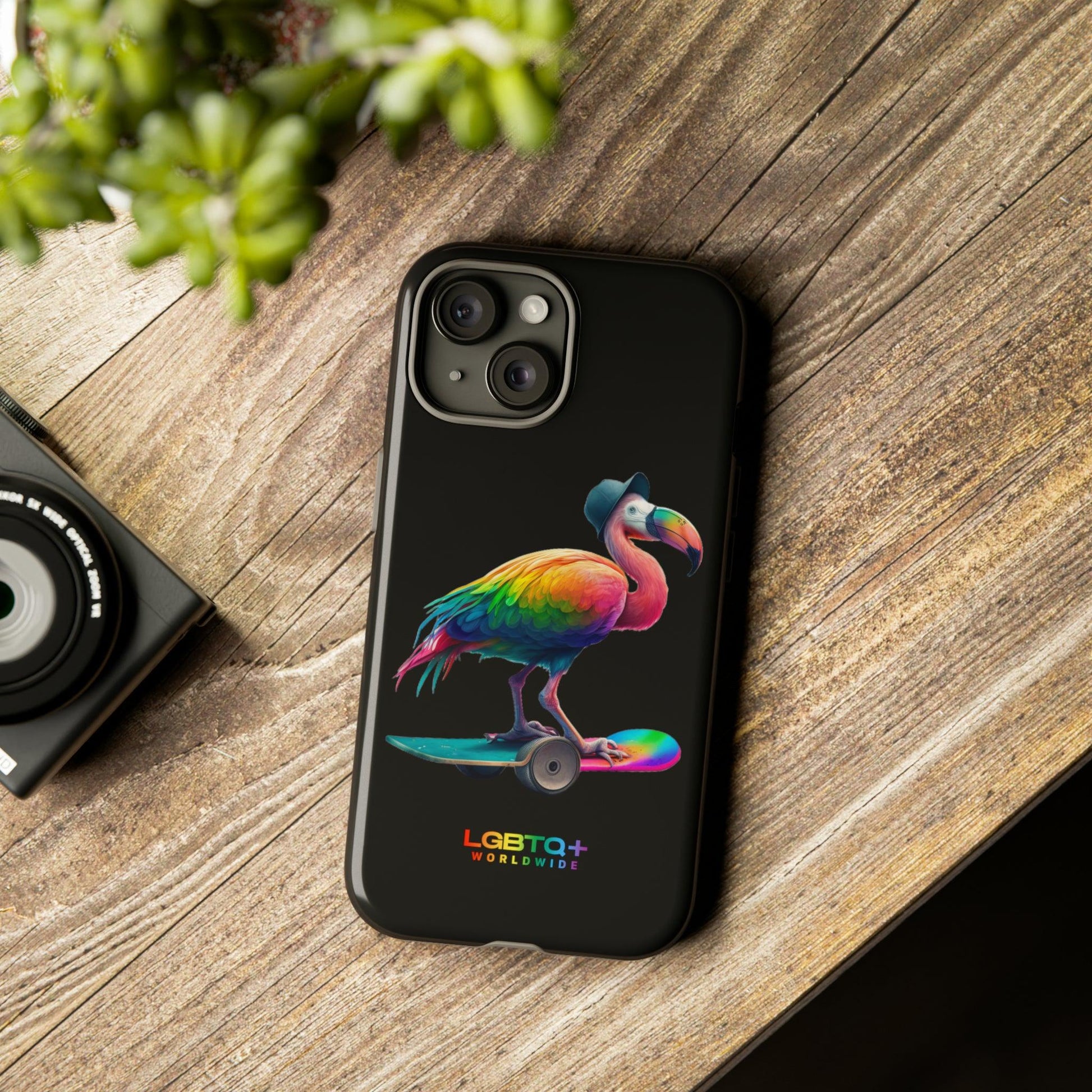 LGBTQWorldwide - ,,FLAMINGO" Doppelgehäuse Handyhülle Accessories, Glossy, iPhone Cases, Matte, Phone accessory, Phone Cases, Samsung Cases, tough, Valentine's Day Picks lgbtq Bekleidung Accessoires unisex Zubehör