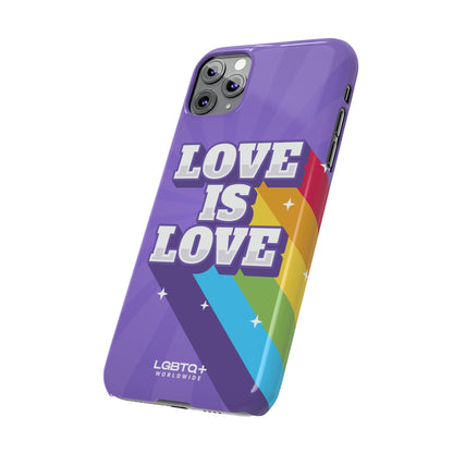 LGBTQWorldwide - ,,LOVE IS LOVE" Handyhülle Accessories, Back-to-School, card, Glossy, iPhone, iPhone Cases, Phone accessory, Phone Cases, Samsung Cases, Slim lgbtq Bekleidung Accessoires unisex Zubehör