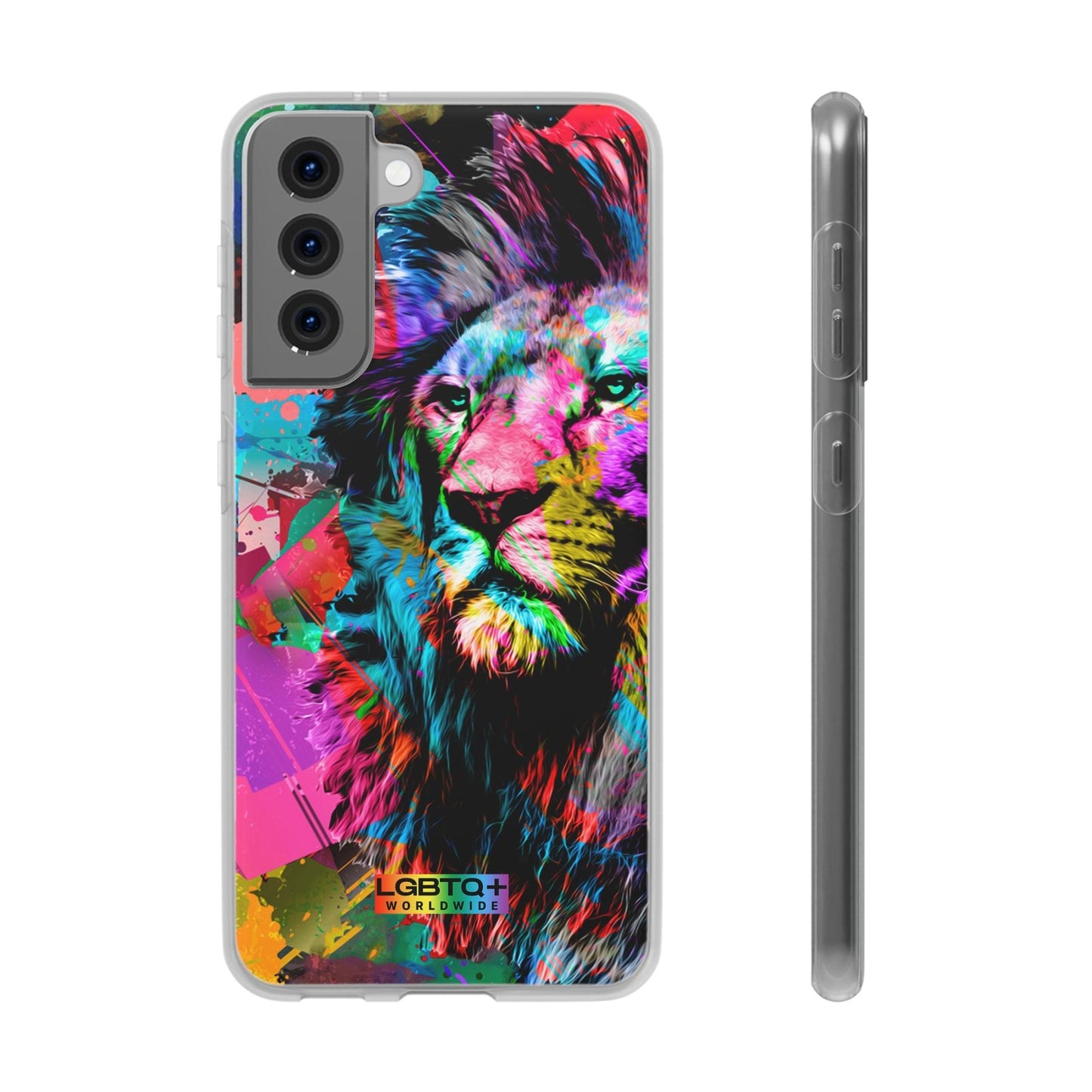 LGBTQWorldwide - ,,STARKER LÖWE" Flexible Handyhülle Accessories, Case, iPhone, iPhone Cases, Phone accessory, Phone Cases, Samsung Cases, silikon, Valentine's Day promotion lgbtq Bekleidung Accessoires unisex Zubehör