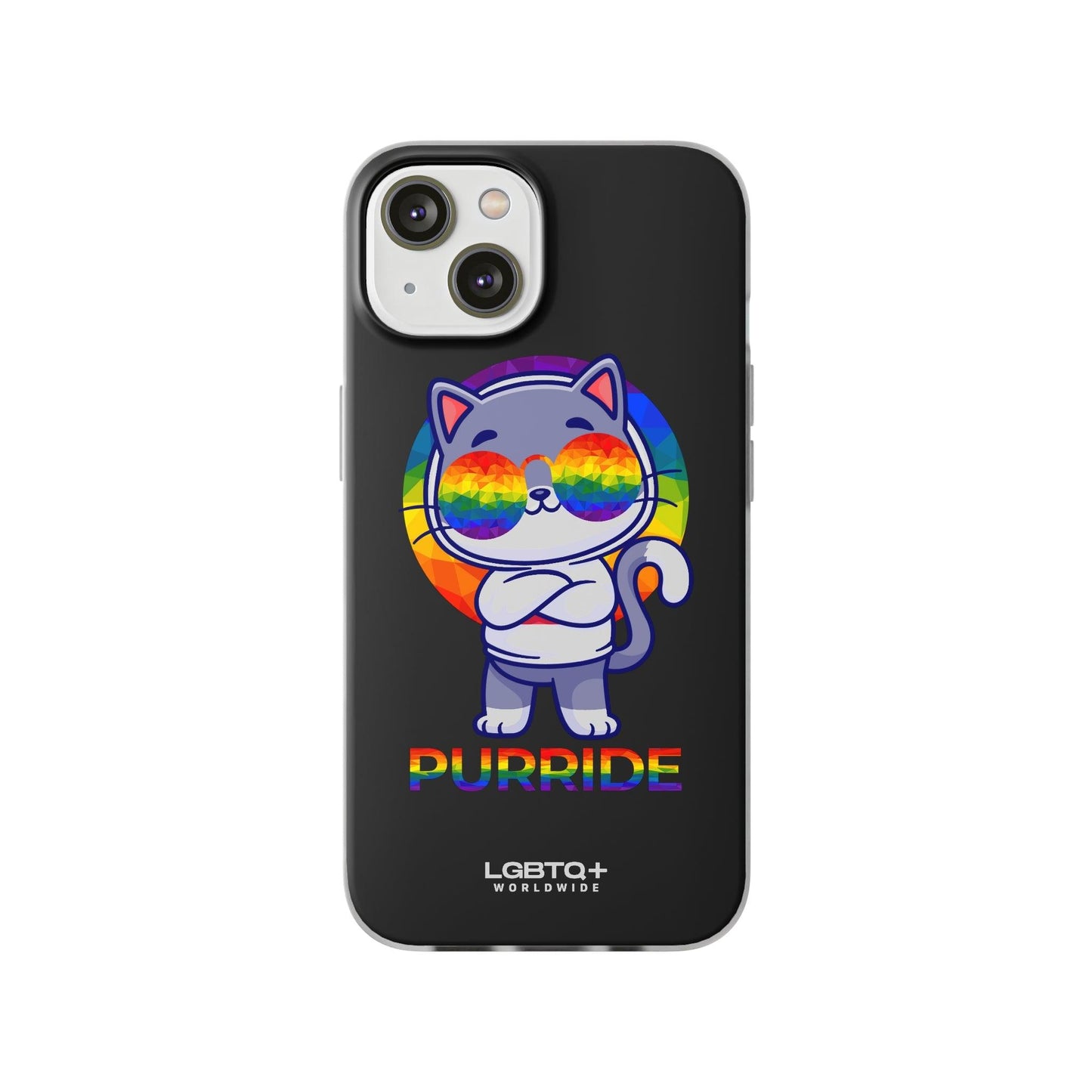 LGBTQWorldwide - ,,PURRIDE" Flexible Handyhülle Accessories, Case, iPhone, iPhone Cases, Phone accessory, Phone Cases, Samsung Cases, silikon, Valentine's Day promotion lgbtq Bekleidung Accessoires unisex Zubehör