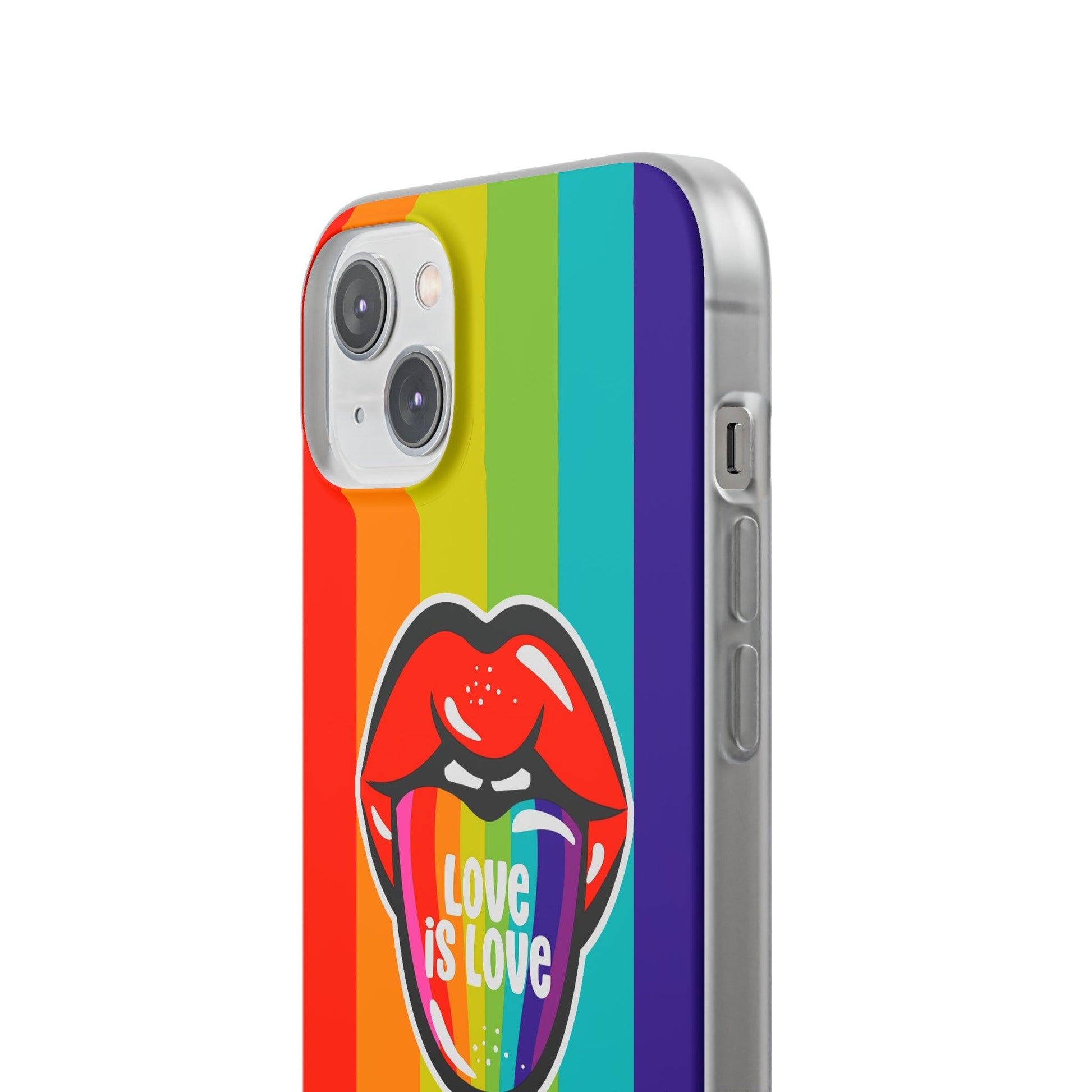 LGBTQWorldwide - ,,LIEBES ZUNGE" Flexible Handyhülle Accessories, Case, iPhone, iPhone Cases, Phone accessory, Phone Cases, Samsung Cases, silikon, Valentine's Day promotion lgbtq Bekleidung Accessoires unisex Zubehör