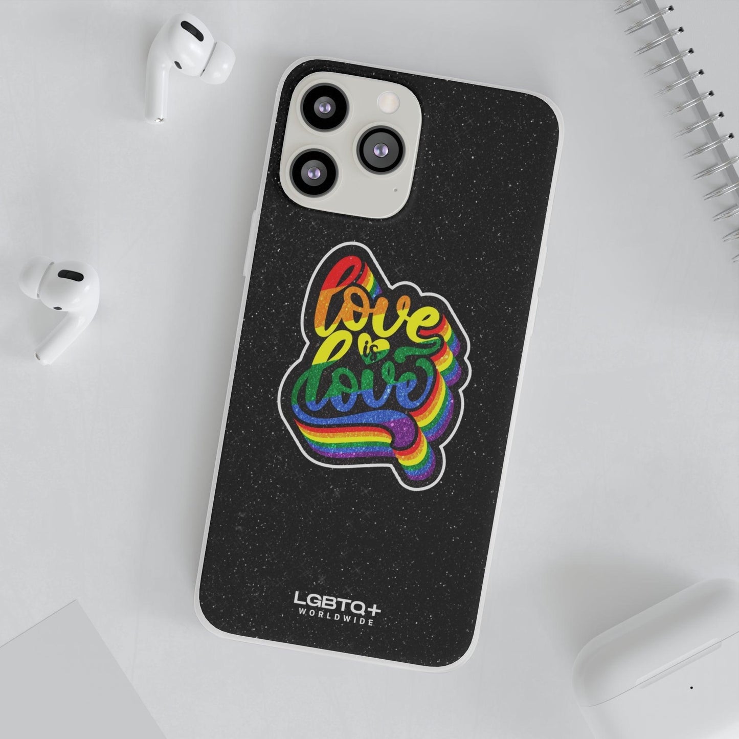 LGBTQWorldwide - ,,LIEBE IST LIEBE" Flexible Handyhülle Accessories, Case, iPhone, iPhone Cases, Phone accessory, Phone Cases, Samsung Cases, Valentine's Day promotion lgbtq Bekleidung Accessoires unisex Zubehör