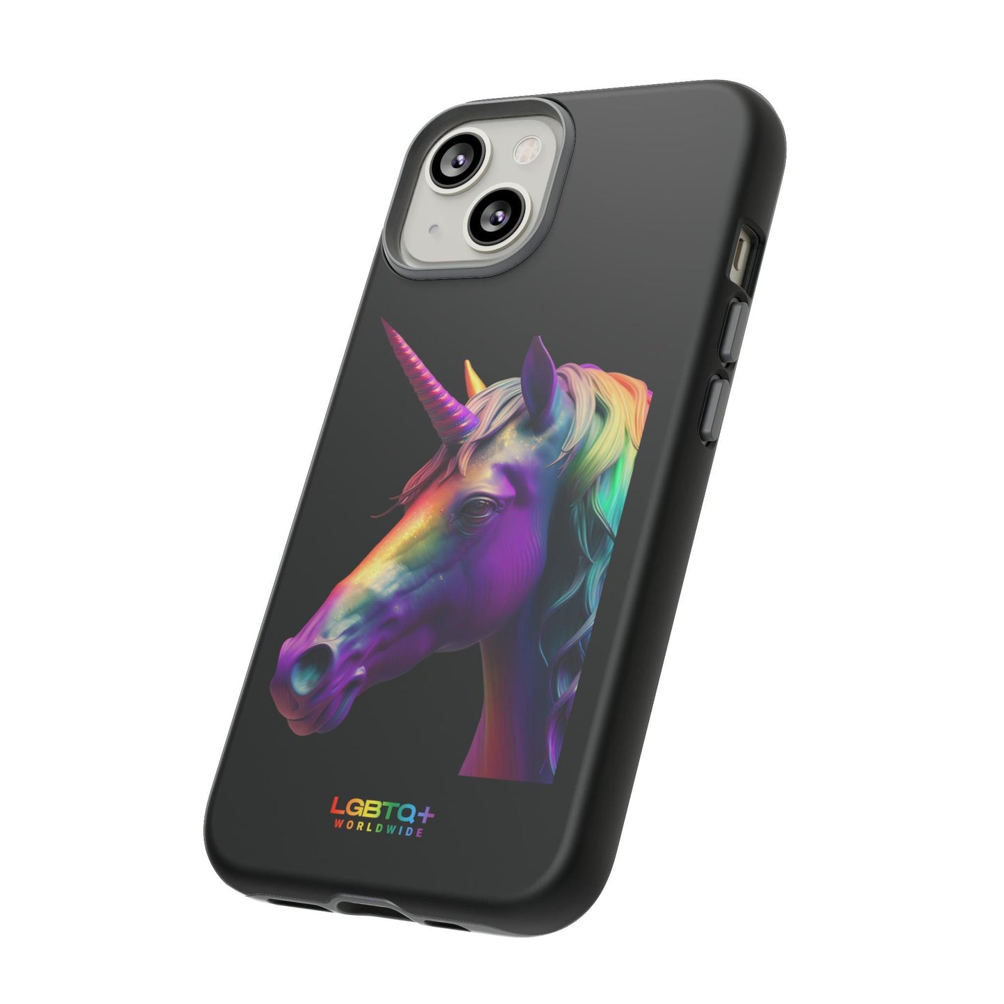 LGBTQWorldwide - ,,REGENBOGEN EINHORN" Doppelgehäuse Handyhülle Accessories, Glossy, iPhone Cases, Matte, Phone accessory, Phone Cases, Samsung Cases, tough, Valentine's Day Picks lgbtq Bekleidung Accessoires unisex Zubehör