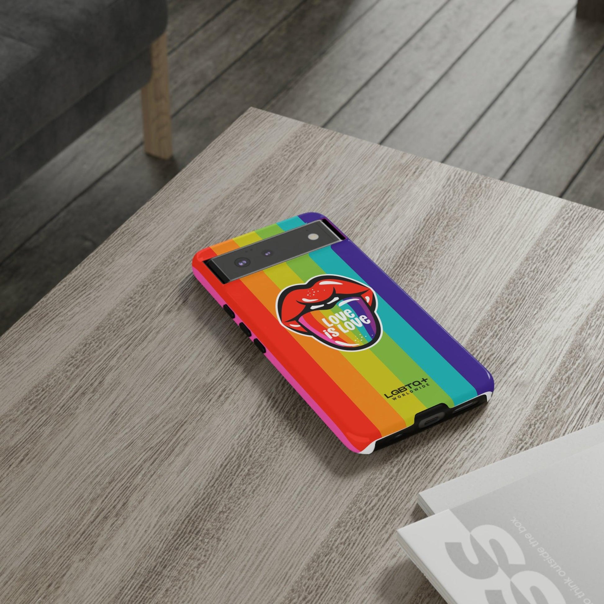 LGBTQWorldwide - ,,LIEBES ZUNGE" Doppelgehäuse Handyhülle Accessories, Glossy, iPhone Cases, Matte, Phone accessory, Phone Cases, Samsung Cases, Thermo, Valentine's Day Picks lgbtq Bekleidung Accessoires unisex Zubehör