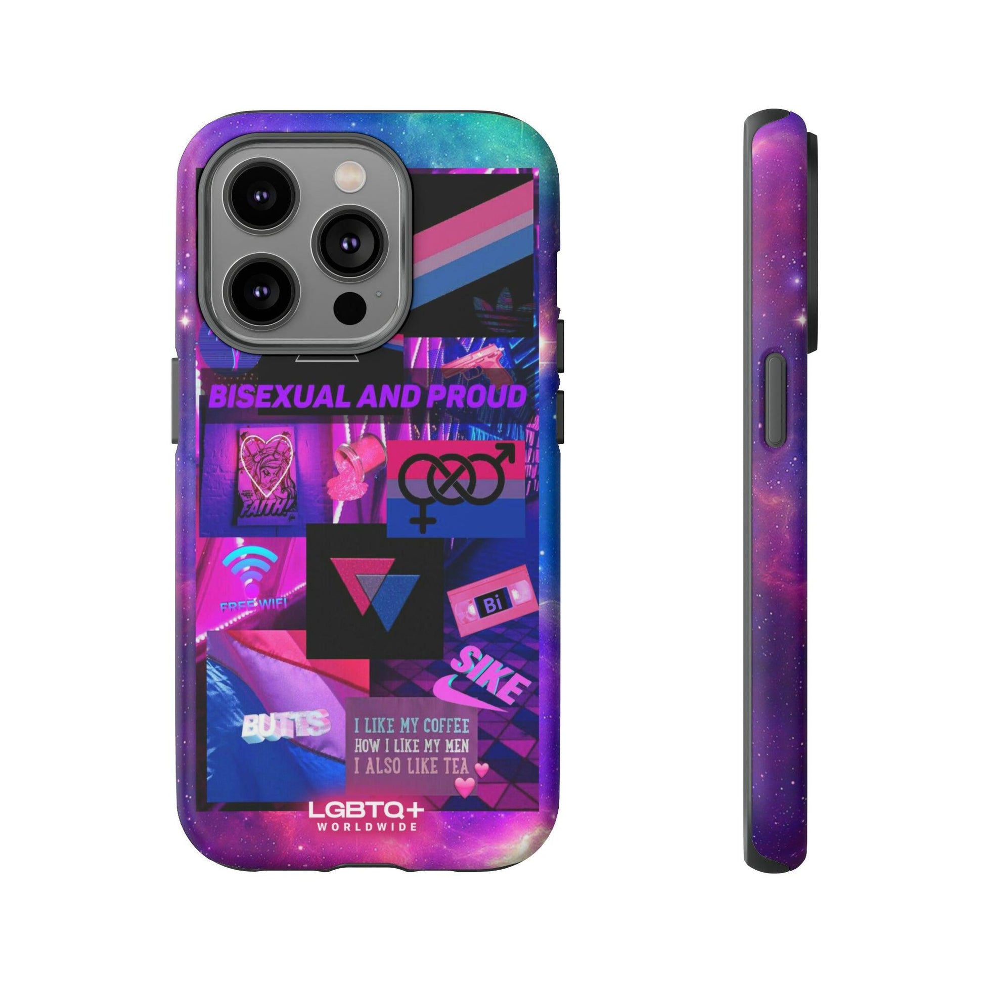 LGBTQWorldwide - ,,BISEXUAL" Doppelgehäuse Handyhülle Accessories, Glossy, iPhone Cases, Matte, Phone accessory, Phone Cases, Samsung Cases, Thermo, Valentine's Day Picks lgbtq Bekleidung Accessoires unisex Zubehör