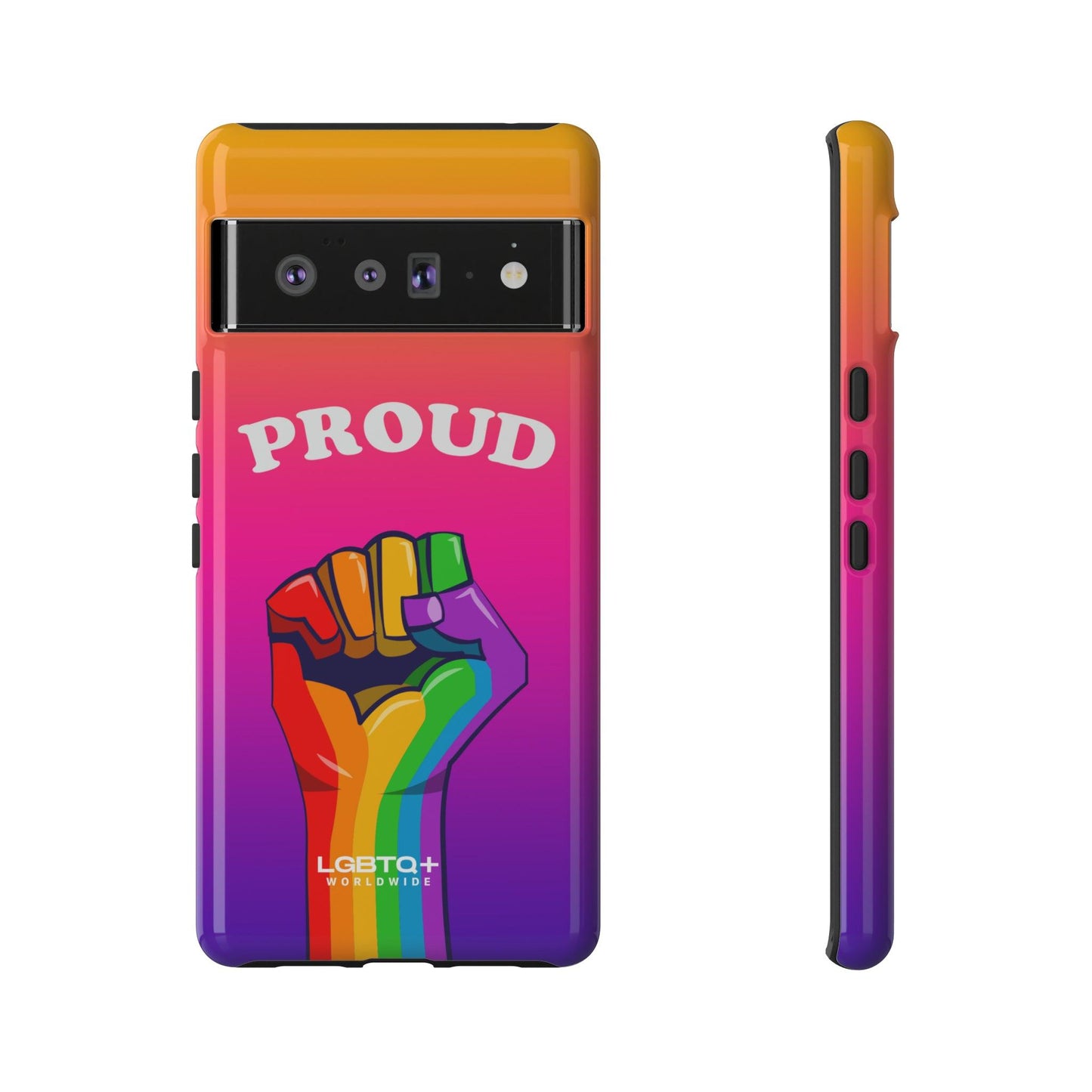 LGBTQWorldwide - ,,GLÜCKLICH" Doppelgehäuse Handyhülle Accessories, Glossy, iPhone Cases, Matte, Phone accessory, Phone Cases, Samsung Cases, Thermo, Valentine's Day Picks lgbtq Bekleidung Accessoires unisex Zubehör