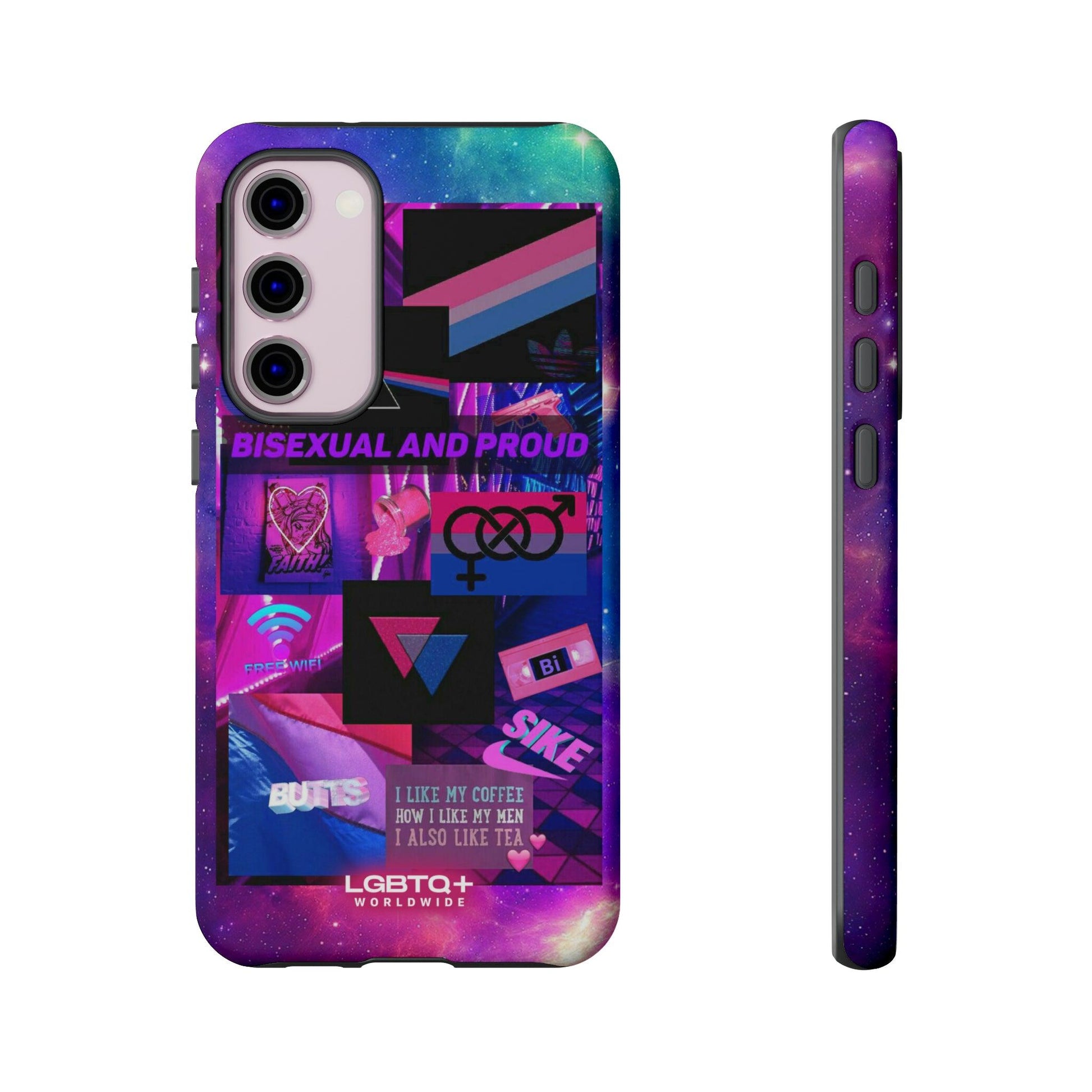 LGBTQWorldwide - ,,BISEXUAL" Doppelgehäuse Handyhülle Accessories, Glossy, iPhone Cases, Matte, Phone accessory, Phone Cases, Samsung Cases, Thermo, Valentine's Day Picks lgbtq Bekleidung Accessoires unisex Zubehör